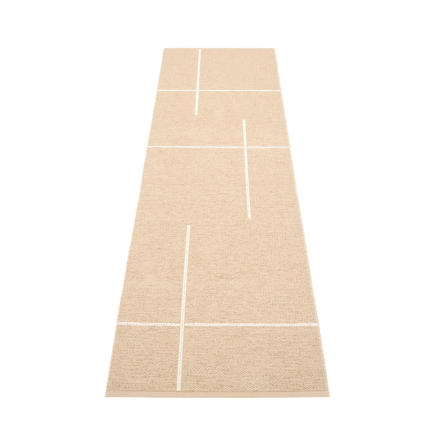 pappelina fred teppich beige vanilla 70 270 cm 78902