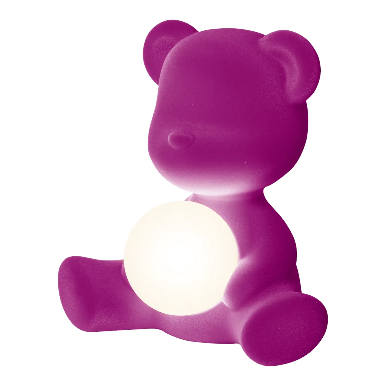 Qeeboo - Teddy Girl Leuchte Velvet Finish violett