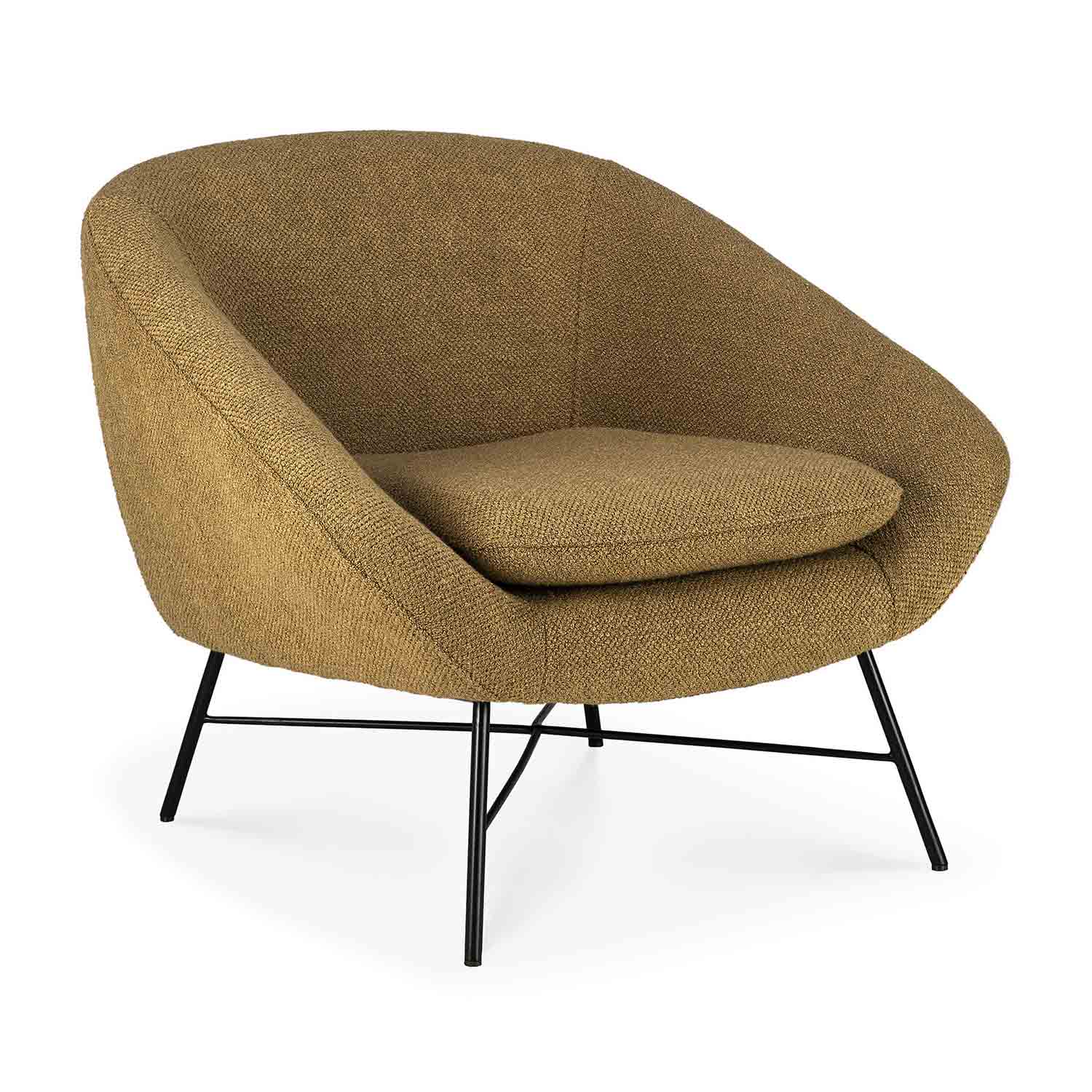 ginger ethnicraft barrow loungesessel freisteller seite schraeg 88094