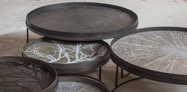 Ethnicraft Tisch Notre Monde Tischset rund niedrig