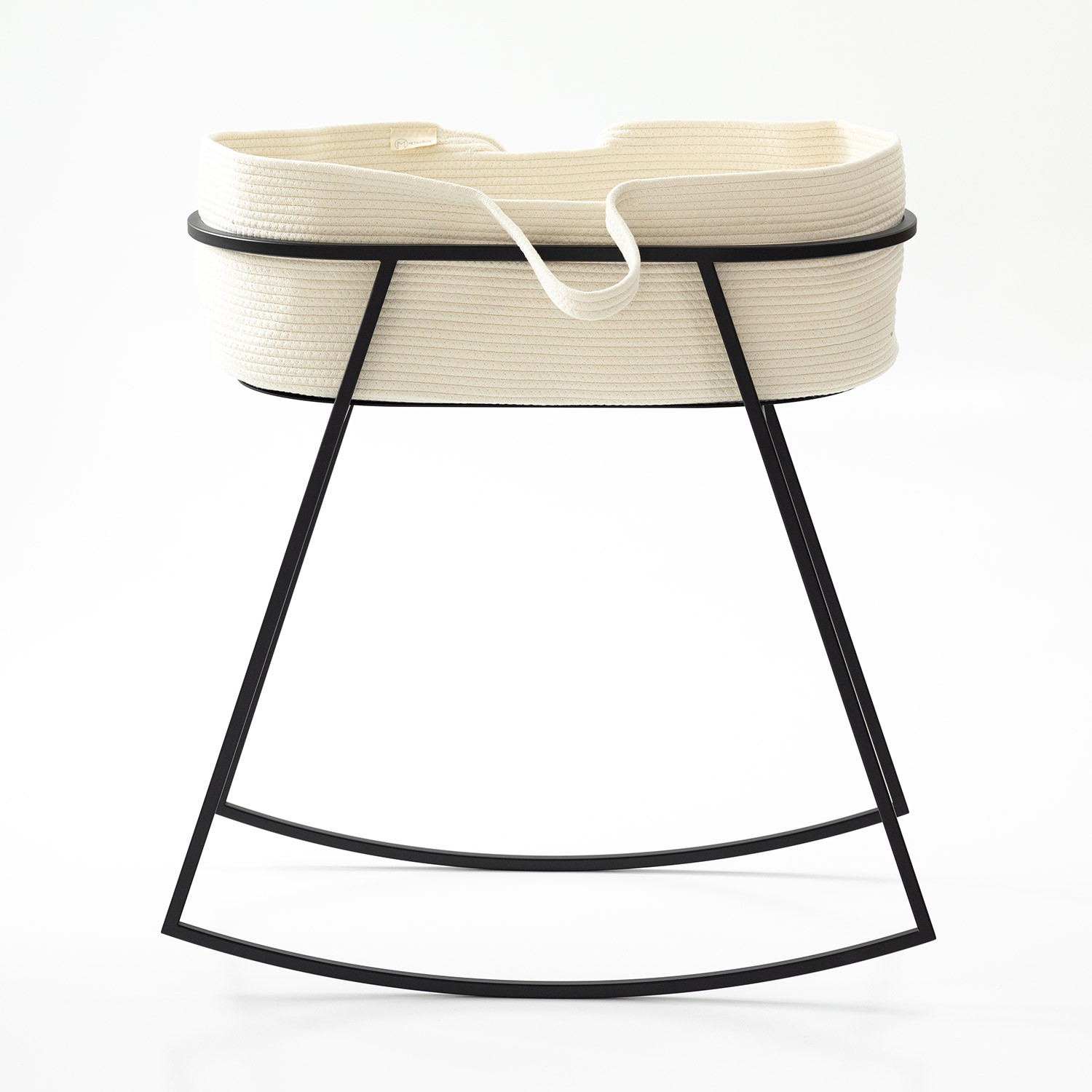 metallbude korsina babywiege schwarz korb beige 96904