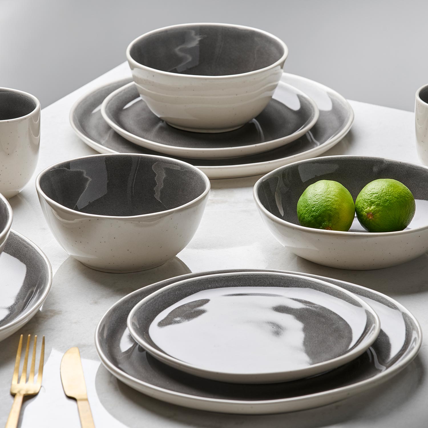 Töchter & Söhne - Jona Teller tief Ø19 cm grau