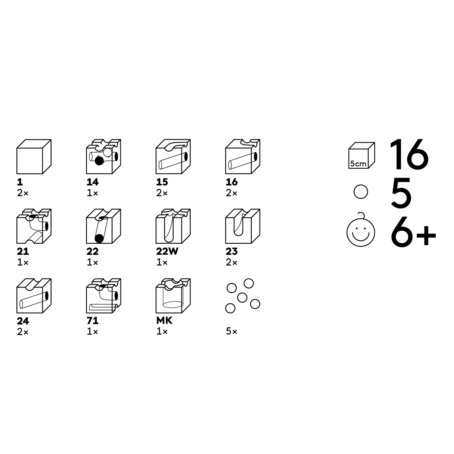 holzkugelbahn speed cuboro inhalt 77308