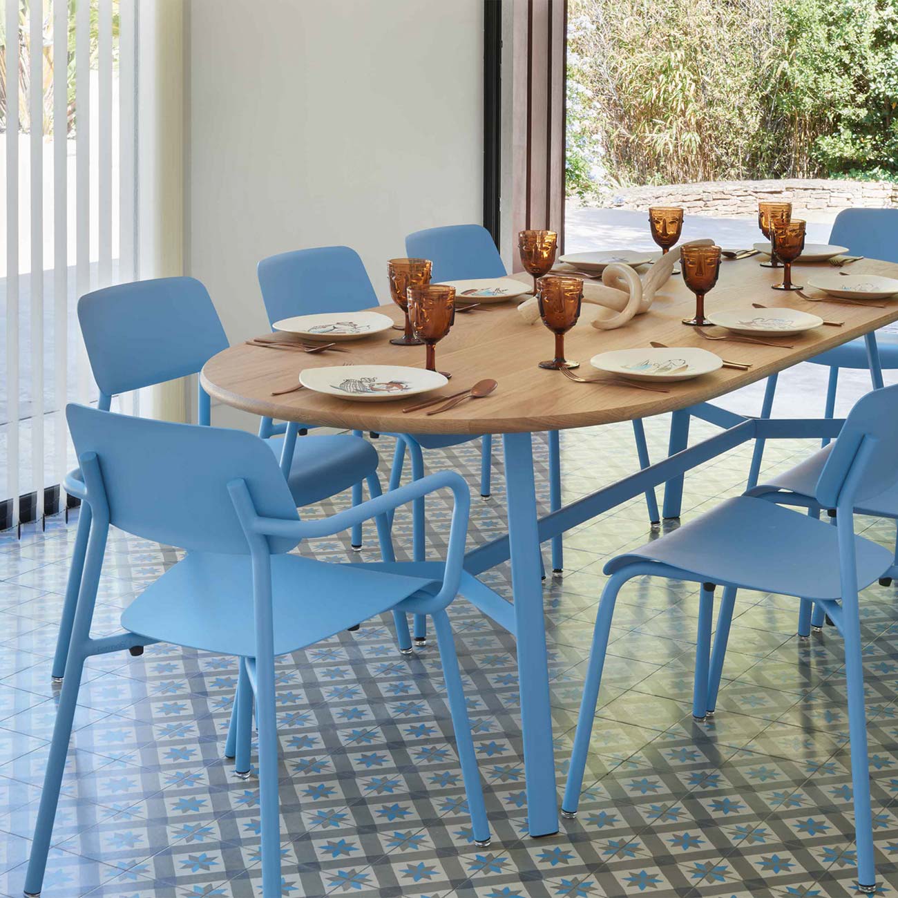 Fermob - Studie Gartenstuhl acapulcoblau