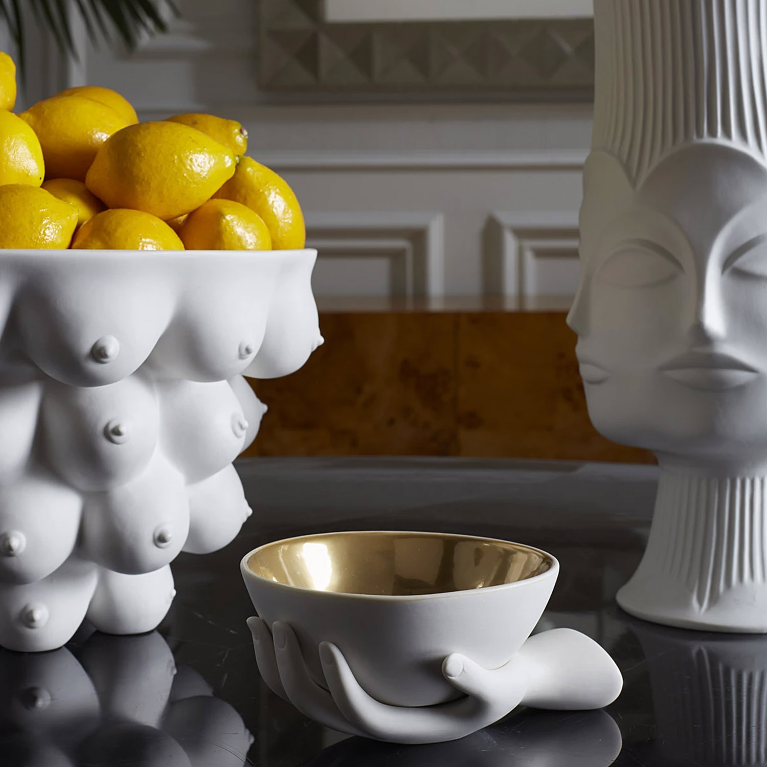 jonathan adler eve accent schale gold 69350