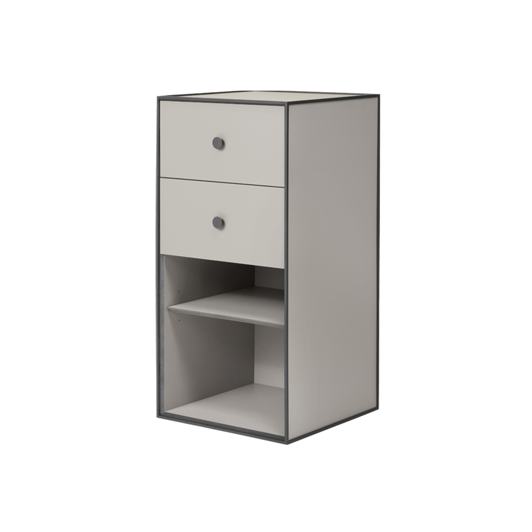 by lassen frame 70 zwei schubladen sand 77048