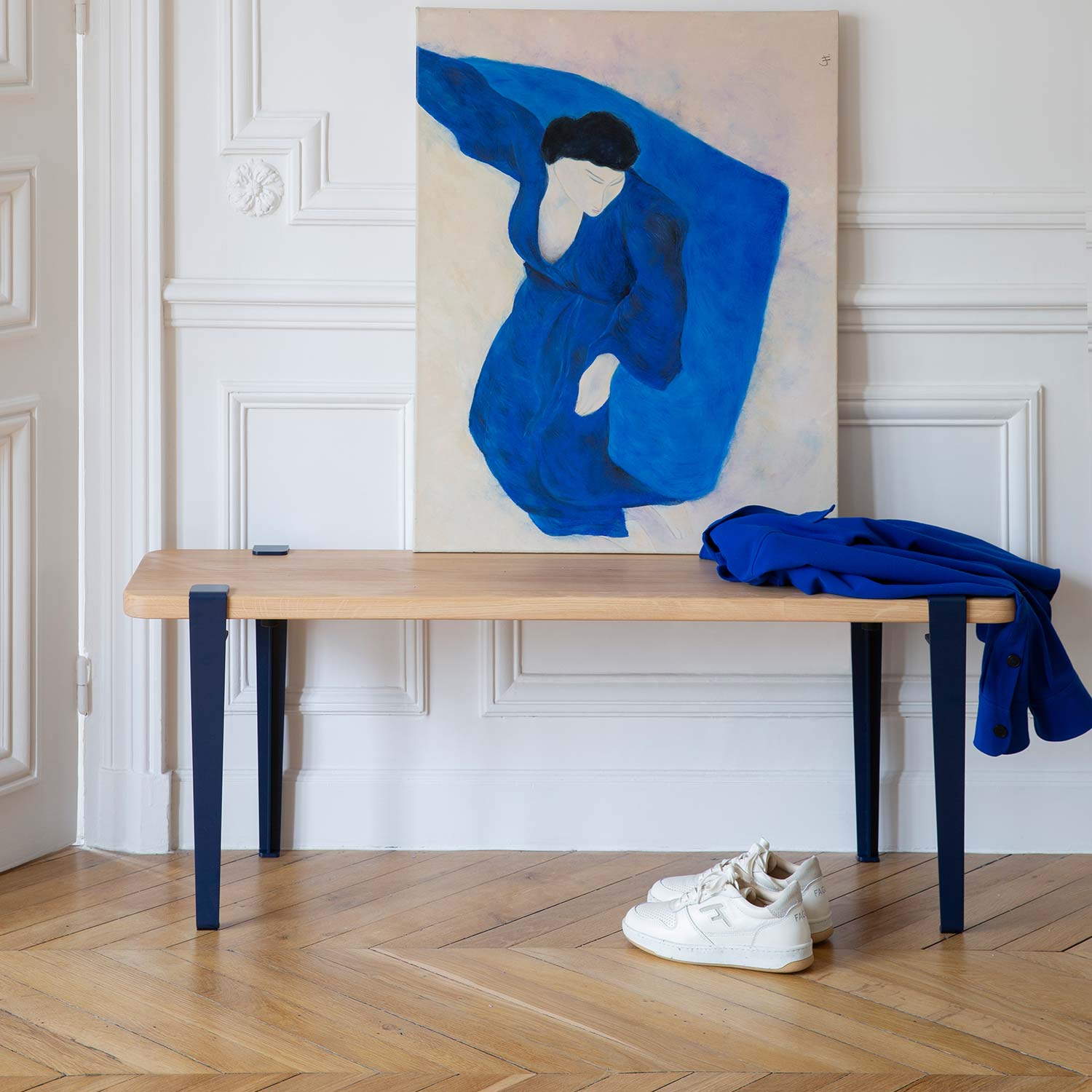 Tiptoe - Duke Sitzbank Eiche eukalyptusgrau