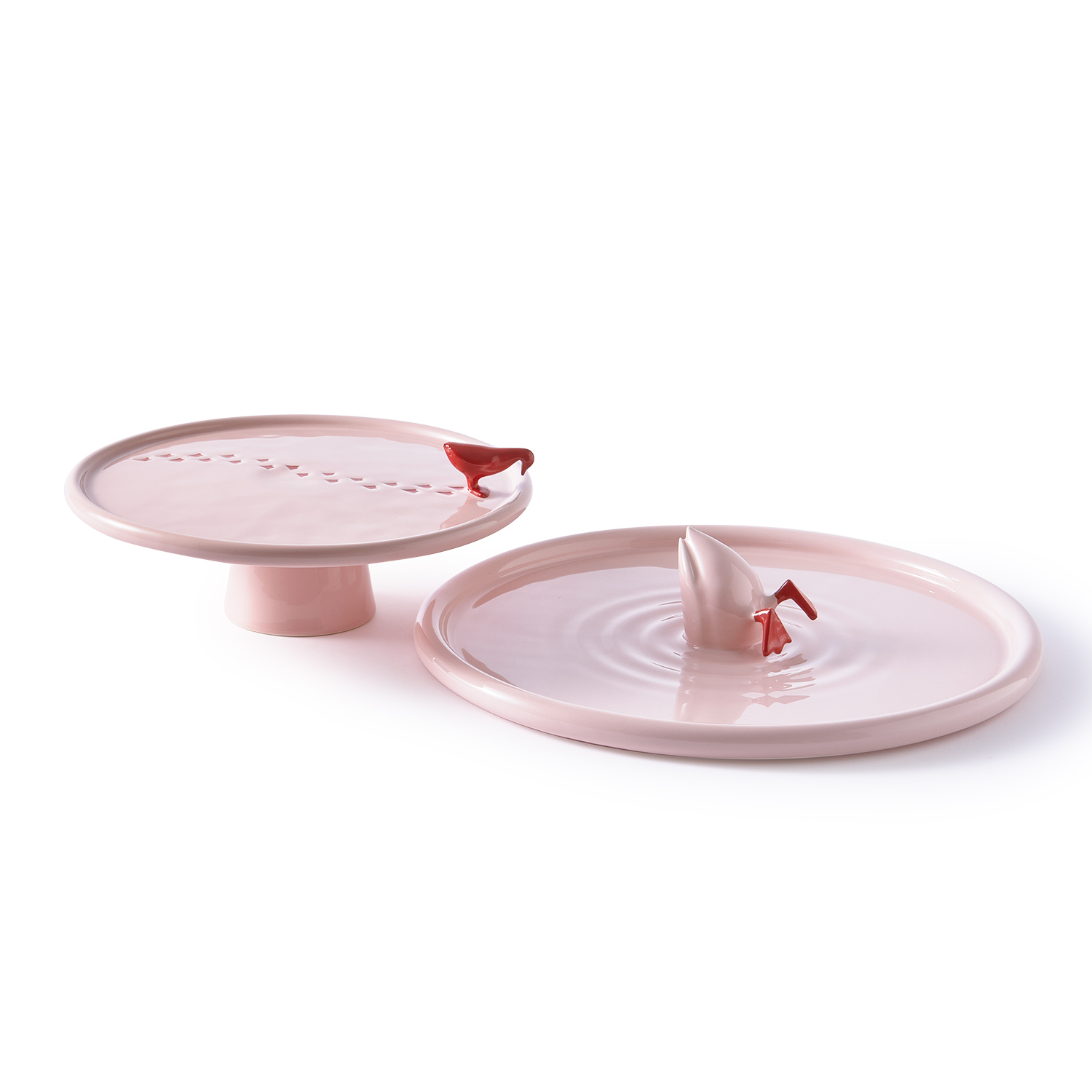 Pols Potten Walking Duck Plate 230 300 187 Pink Arrangement 102383