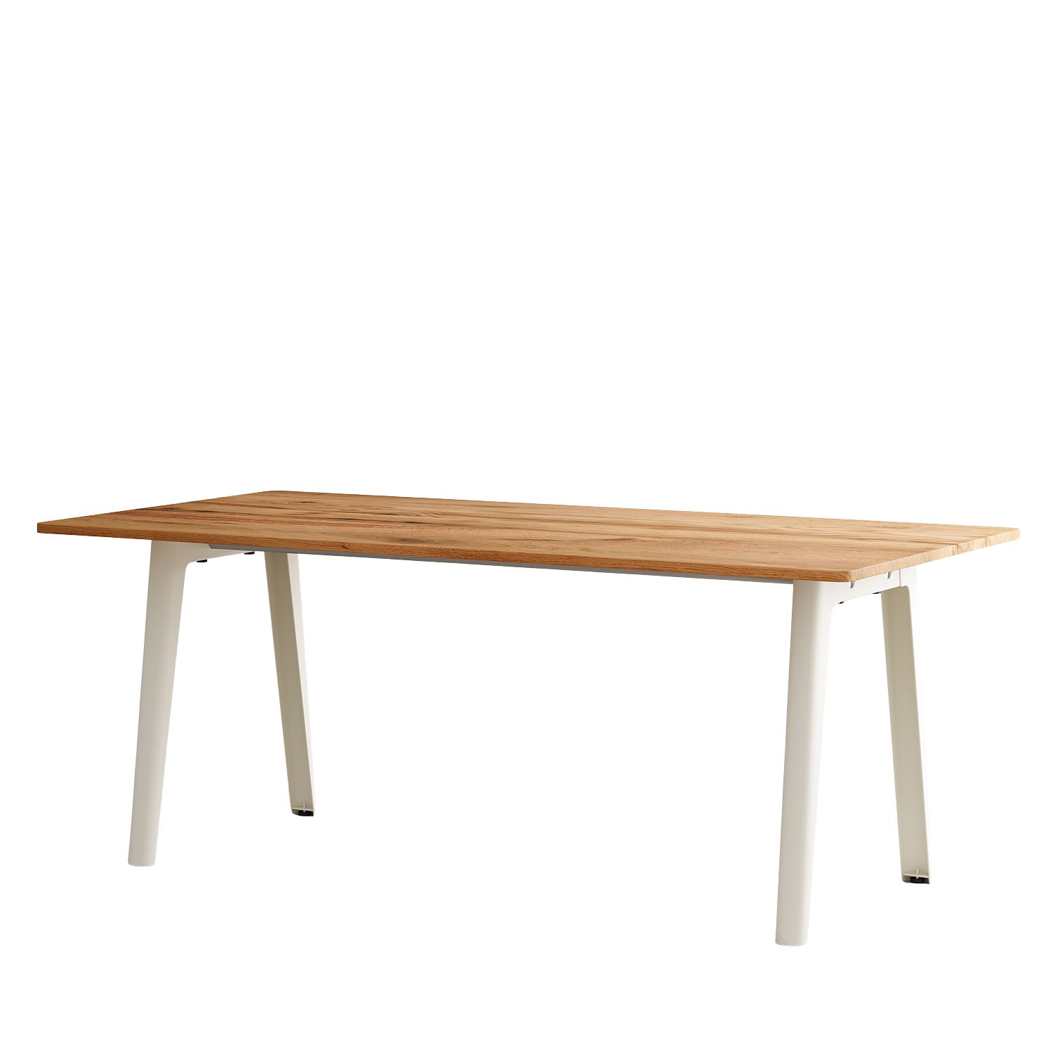 Tiptoe - New Modern Esstisch 190x95 cm cremeweiß/Eiche