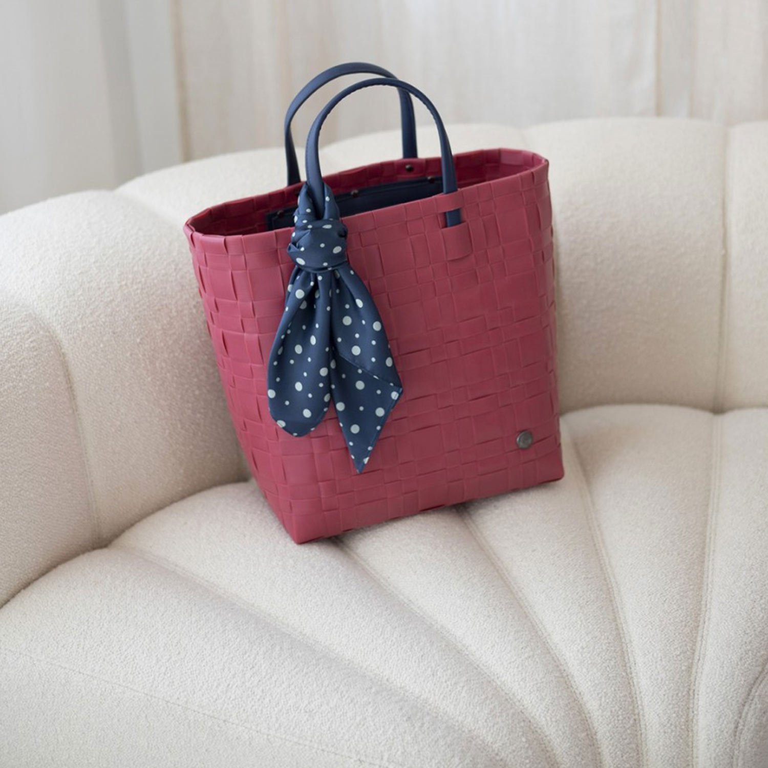 handed by bliss shopper sunset cherry red sofa 96657