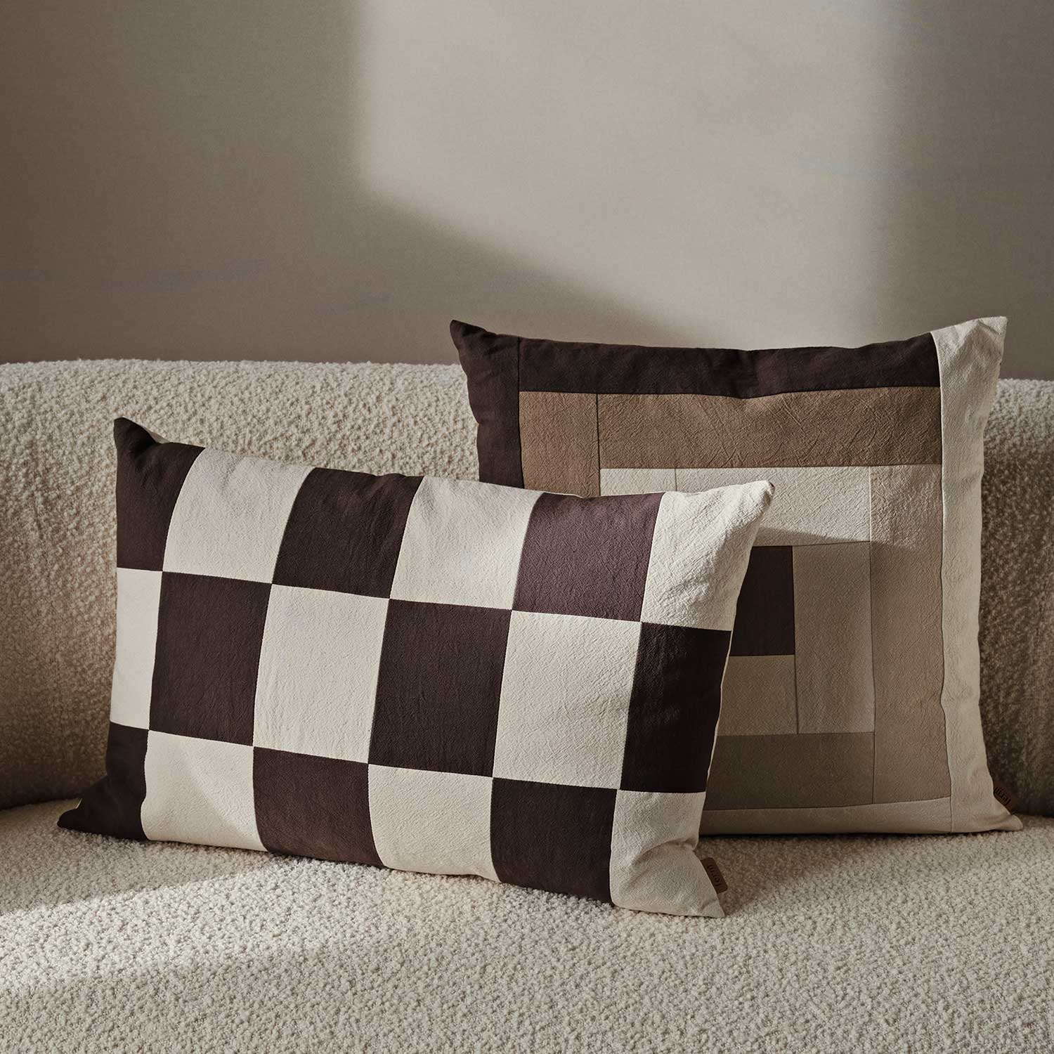Dekokissen fermLIVING Border Patchwork Kissen 101028