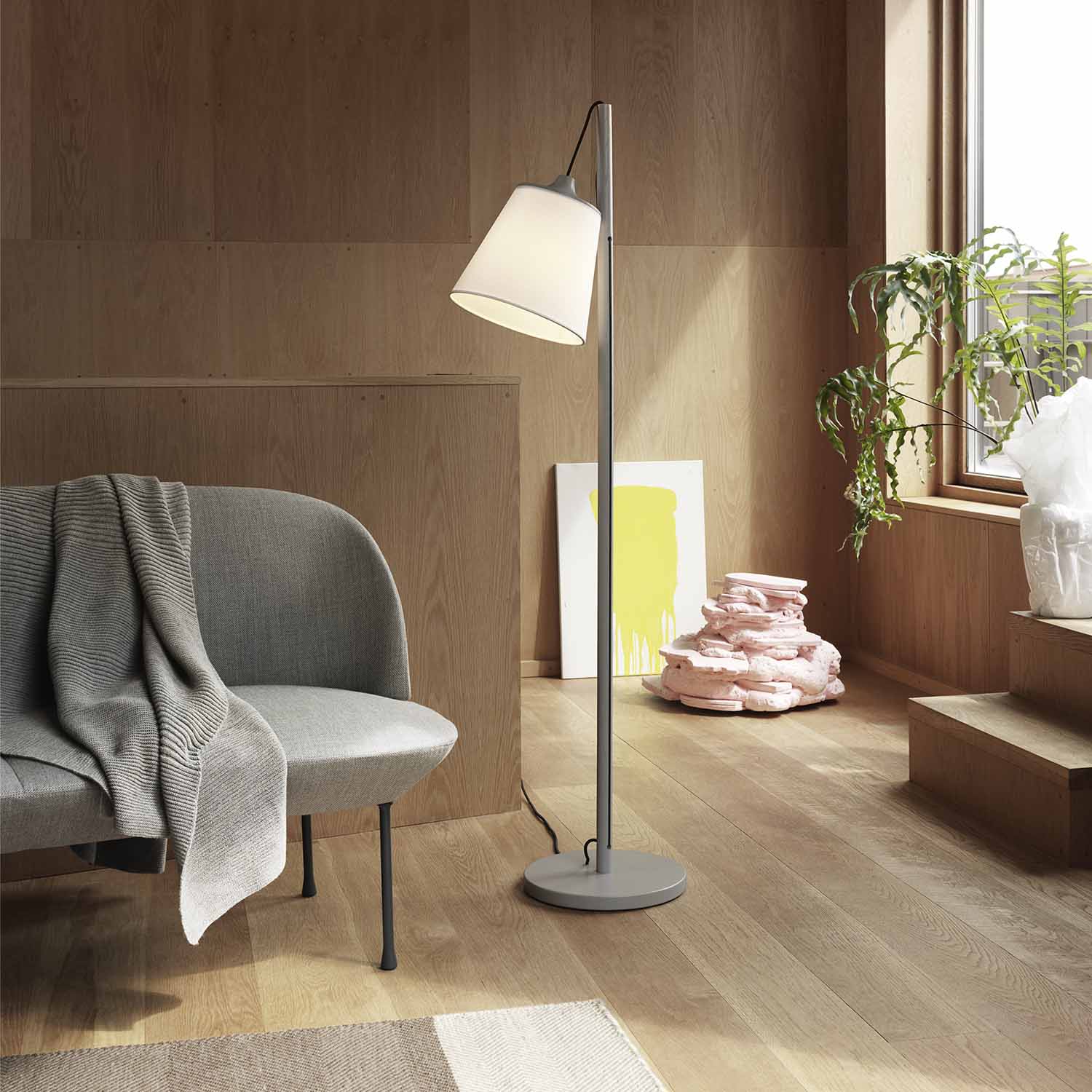 pull floor lamp grey oslo sofa fiord 151 varjo rug muuto org 150 54729