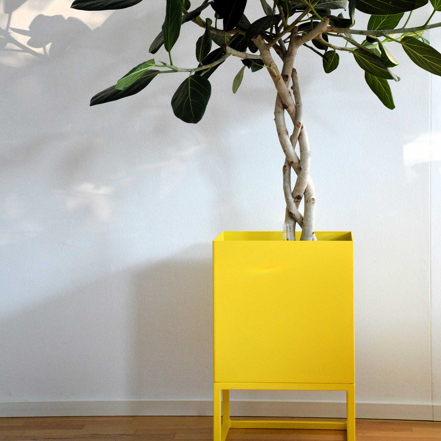 Jan Kurtz - PODZ Pflanzkübel 20x20x65 cm zinkgelb