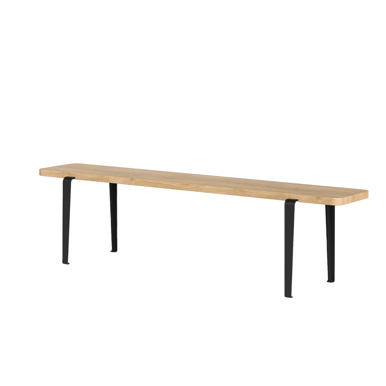Tiptoe - Lou Sitzbank 170x30 cm graphitschwarz/Eiche