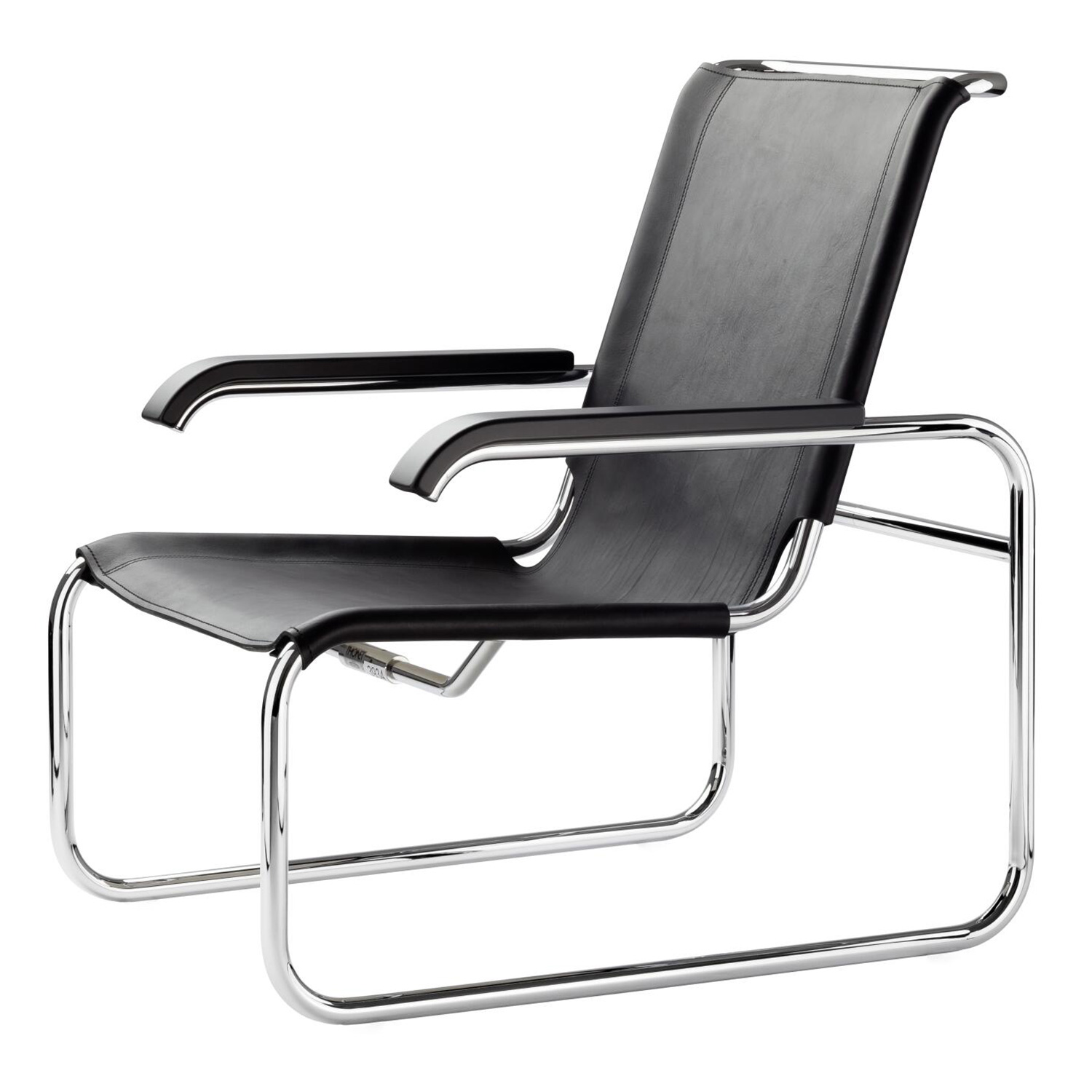Thonet - S35L Sessel chrom / Kernleder / Buche gebeizt TP29