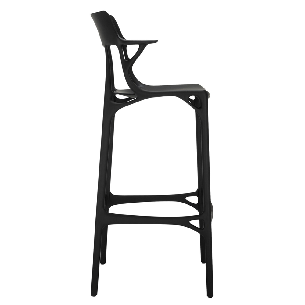 kartell a i barhocker 75cm schwarz seitlich 102434