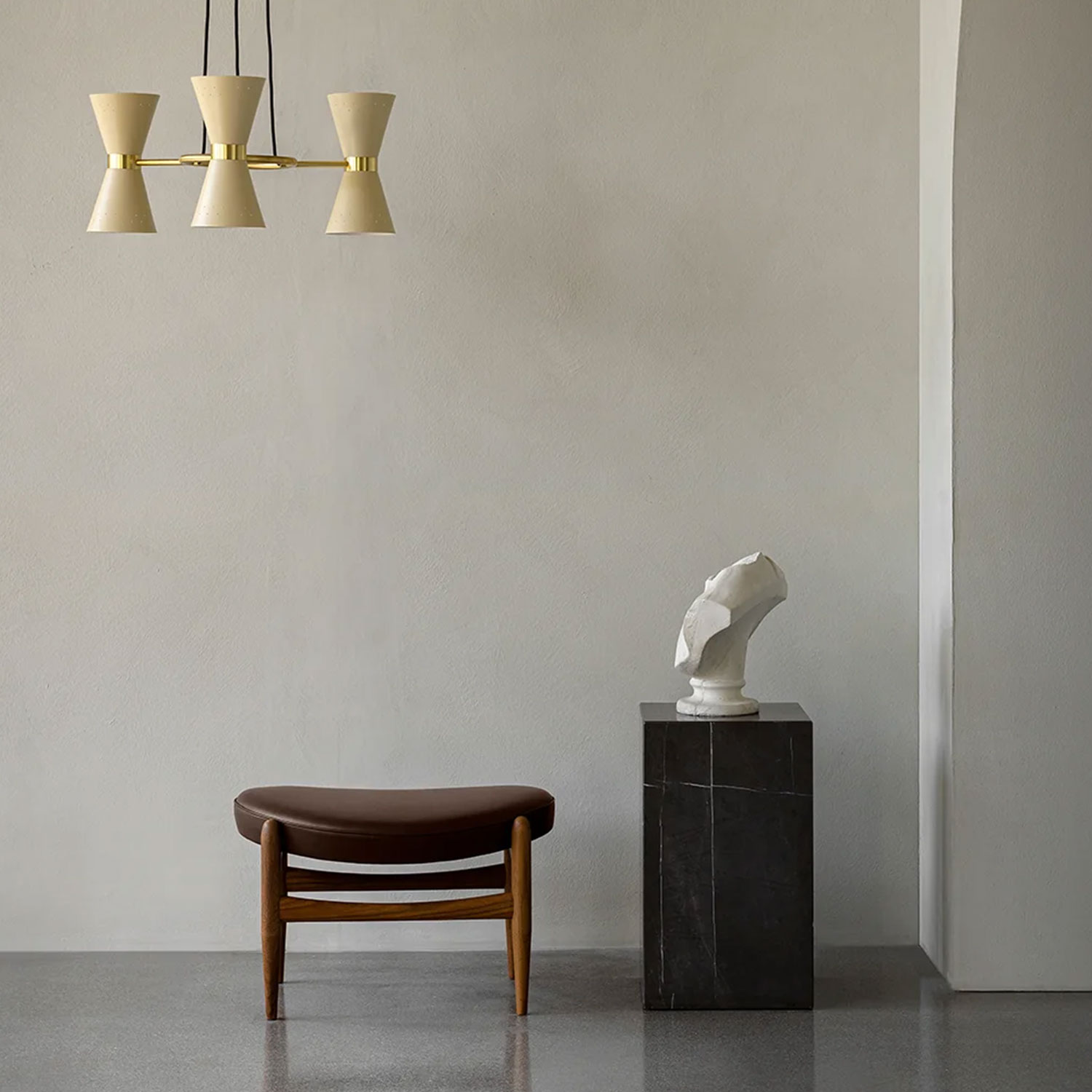 Audo - Elizabeth Fußteil Natural Oak/braun