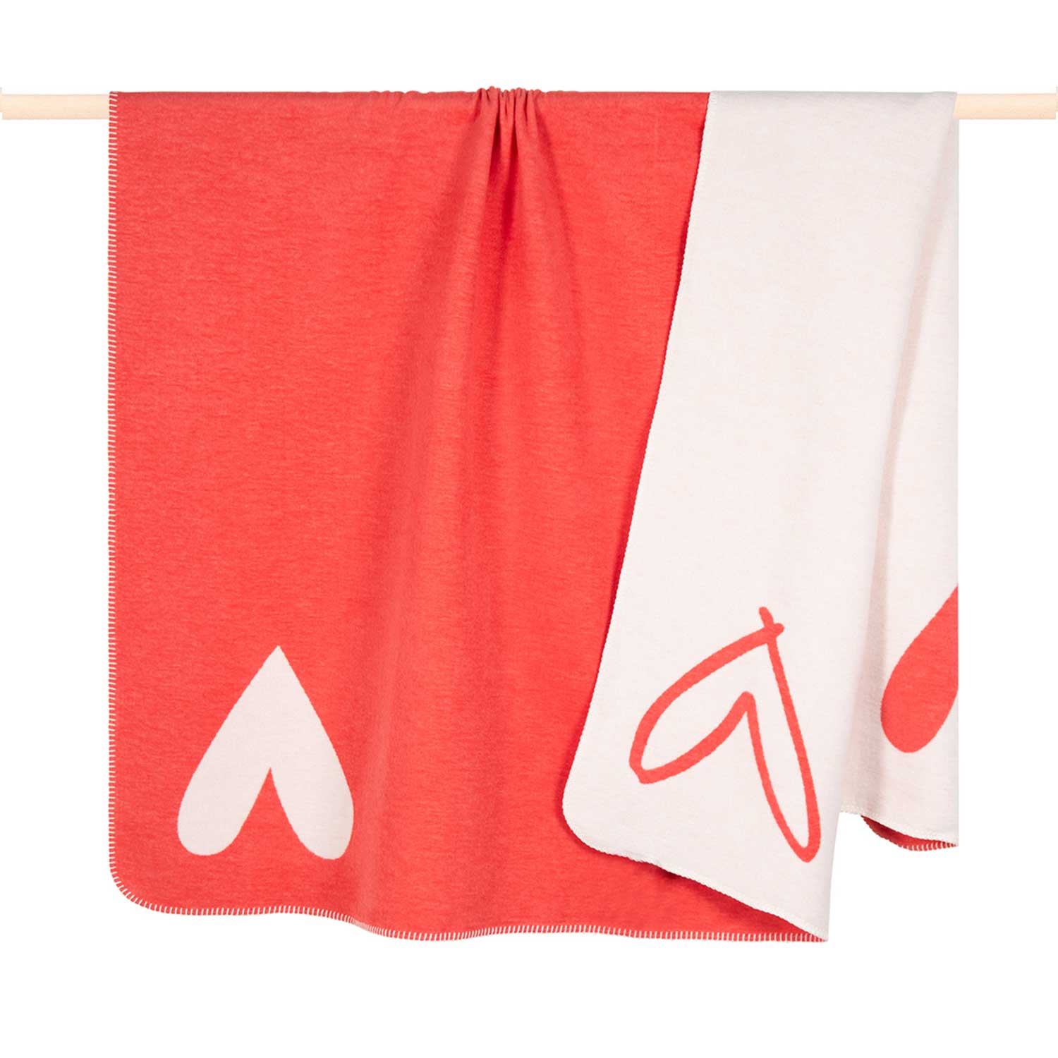 pad - Heart Decke 150x200 cm rot