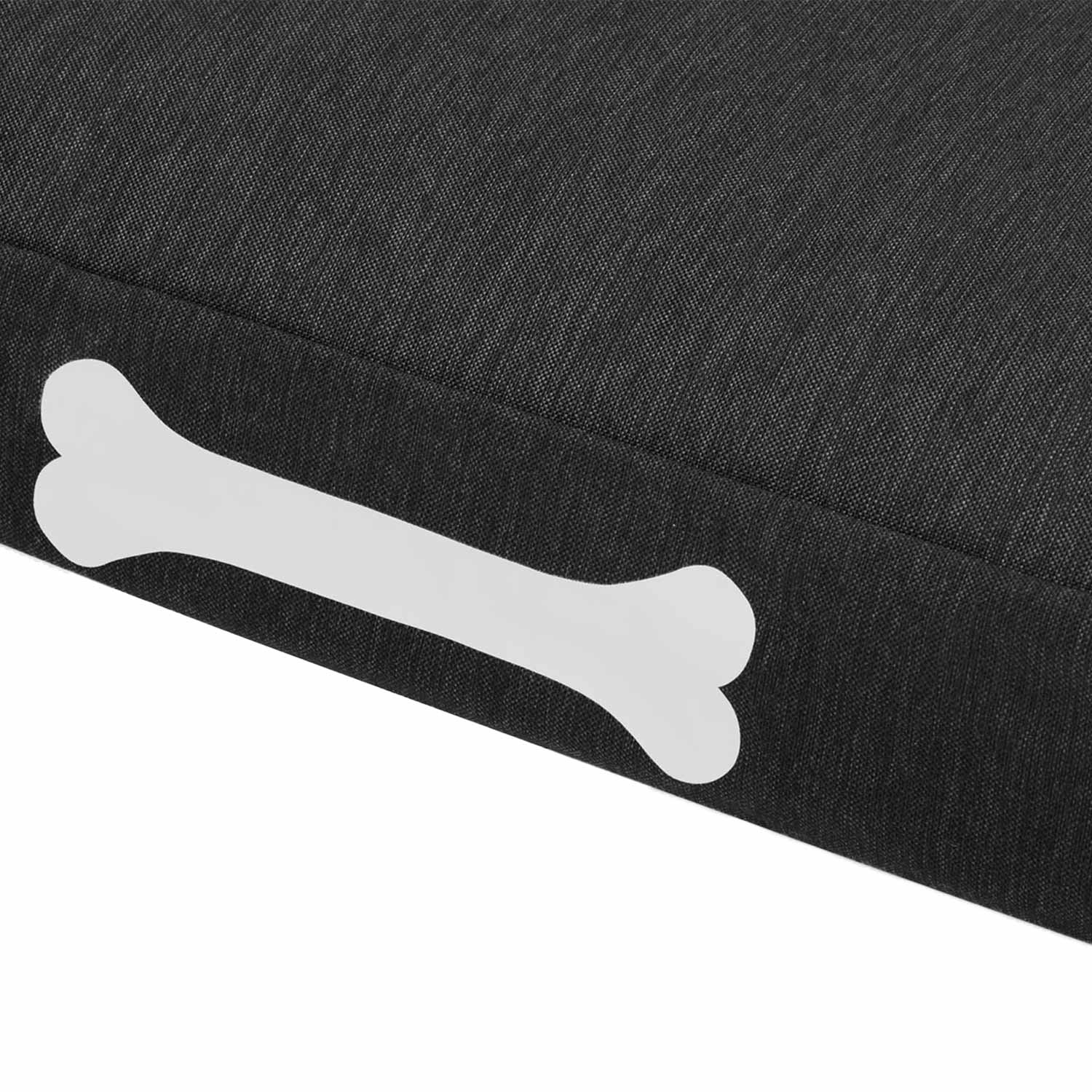 fatboy doggielounge olefin thunder grey close up knochen 95999