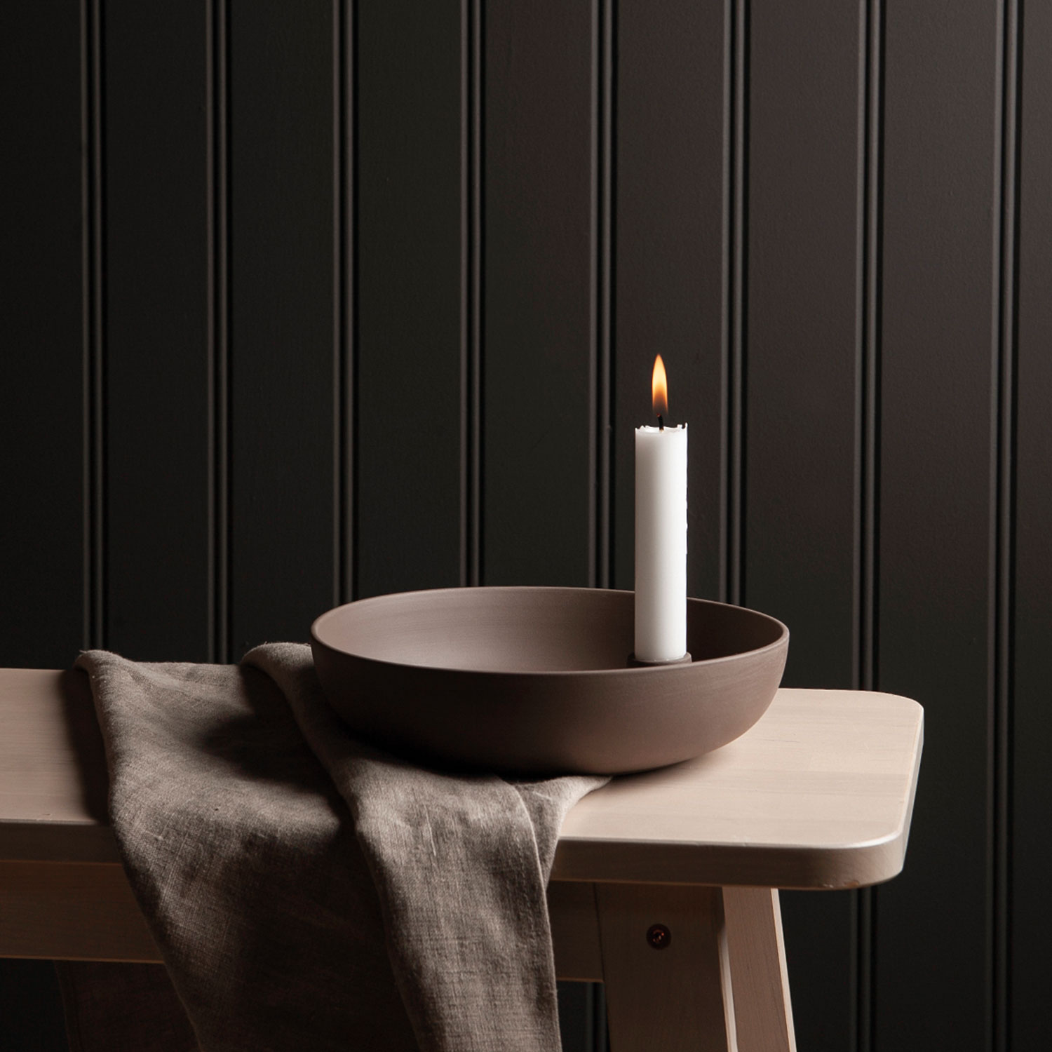 lidatorp kerzenhalter braun storefactory L kerze 84424