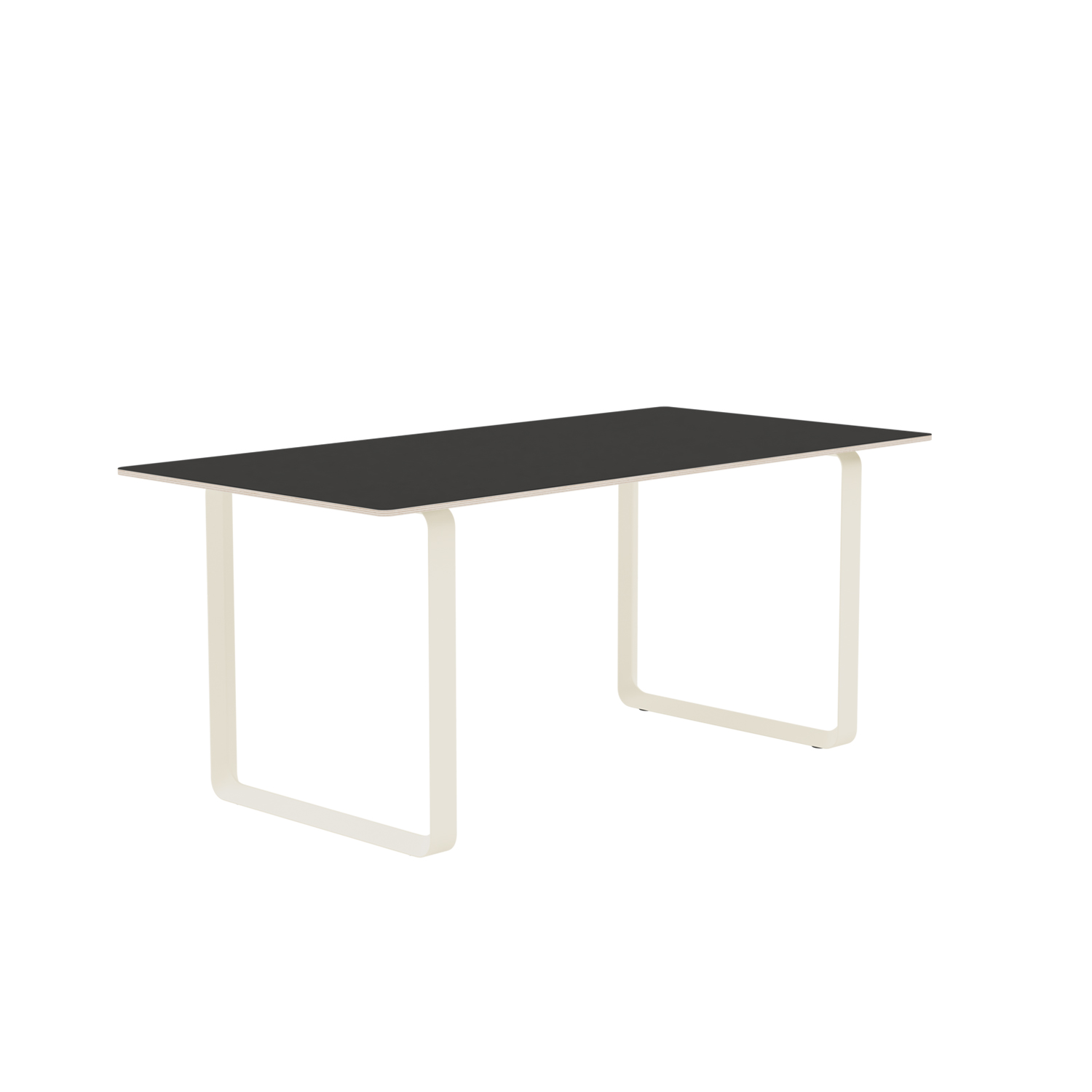 muuto 70 70 tisch black plywood sand 170 85 cm 71172