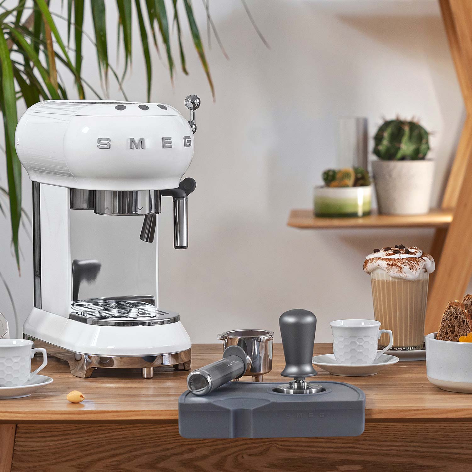 smeg set espresso coffee tamper 80487