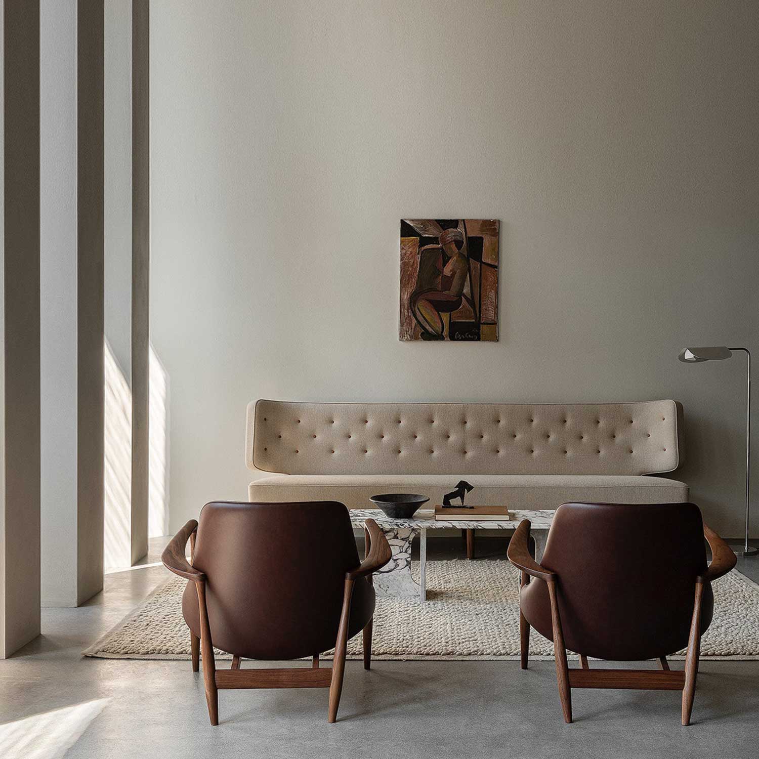 Audo - Elizabeth Loungesessel Natural Oak/beige