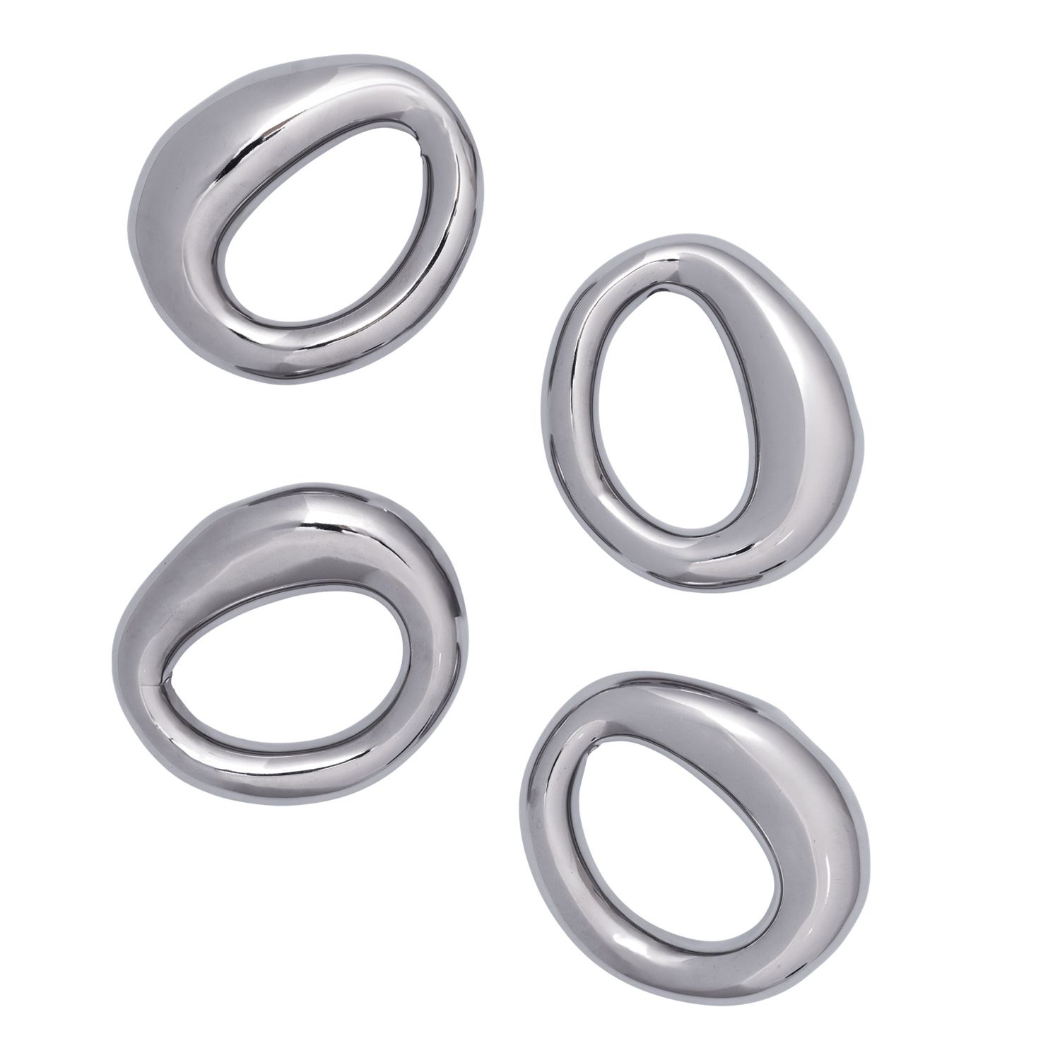 Ferm Living - Orrith Serviettenringe 4er Set silber