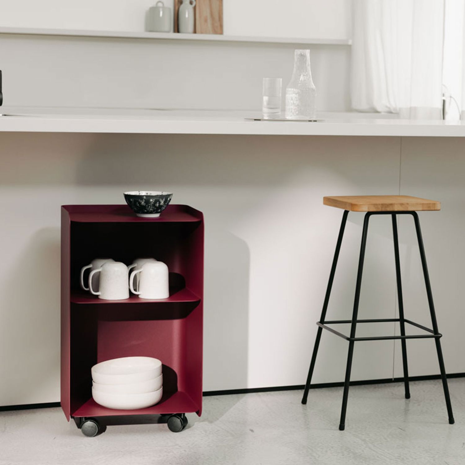 Metallbude - Juno Rollcontainer Größe S schwarz