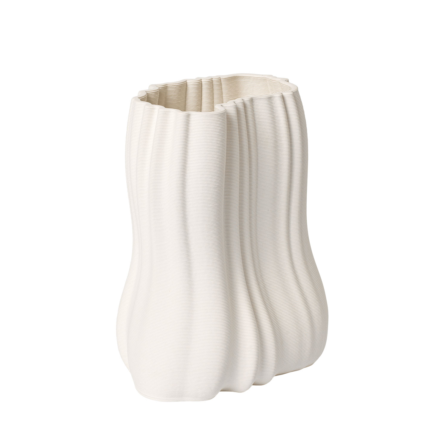Ferm Living - Moire Vase off-white S