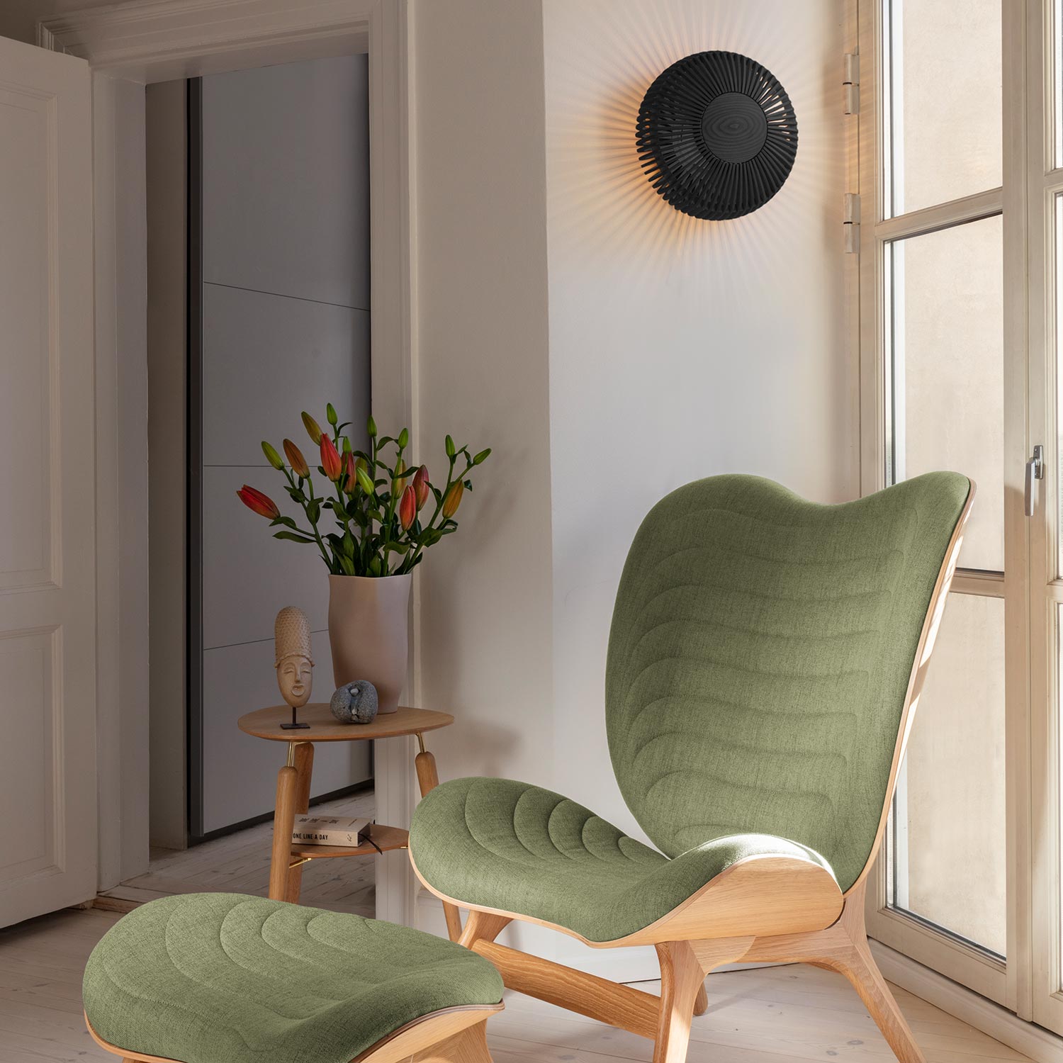 clava up wood large eiche schwarz umage leuchte 66147