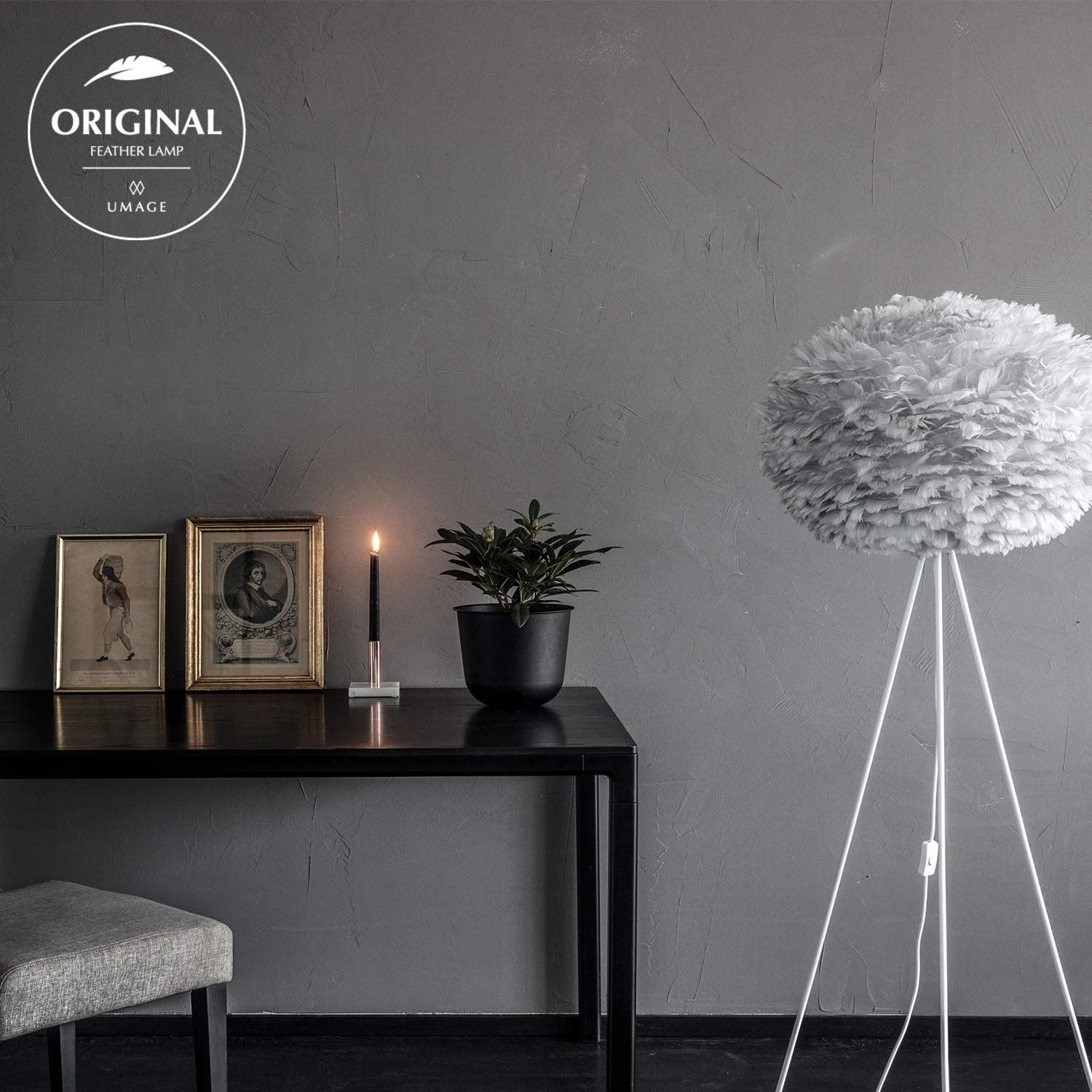 tripod eos light grey umage stehleuchte 75729