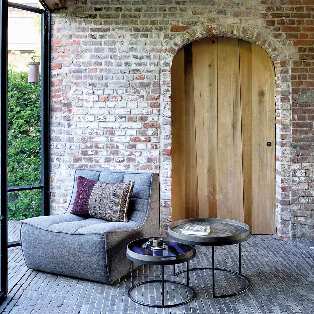 ethnicraft sofa dunkelgrau einsitzer ambiente wintergarten 84009