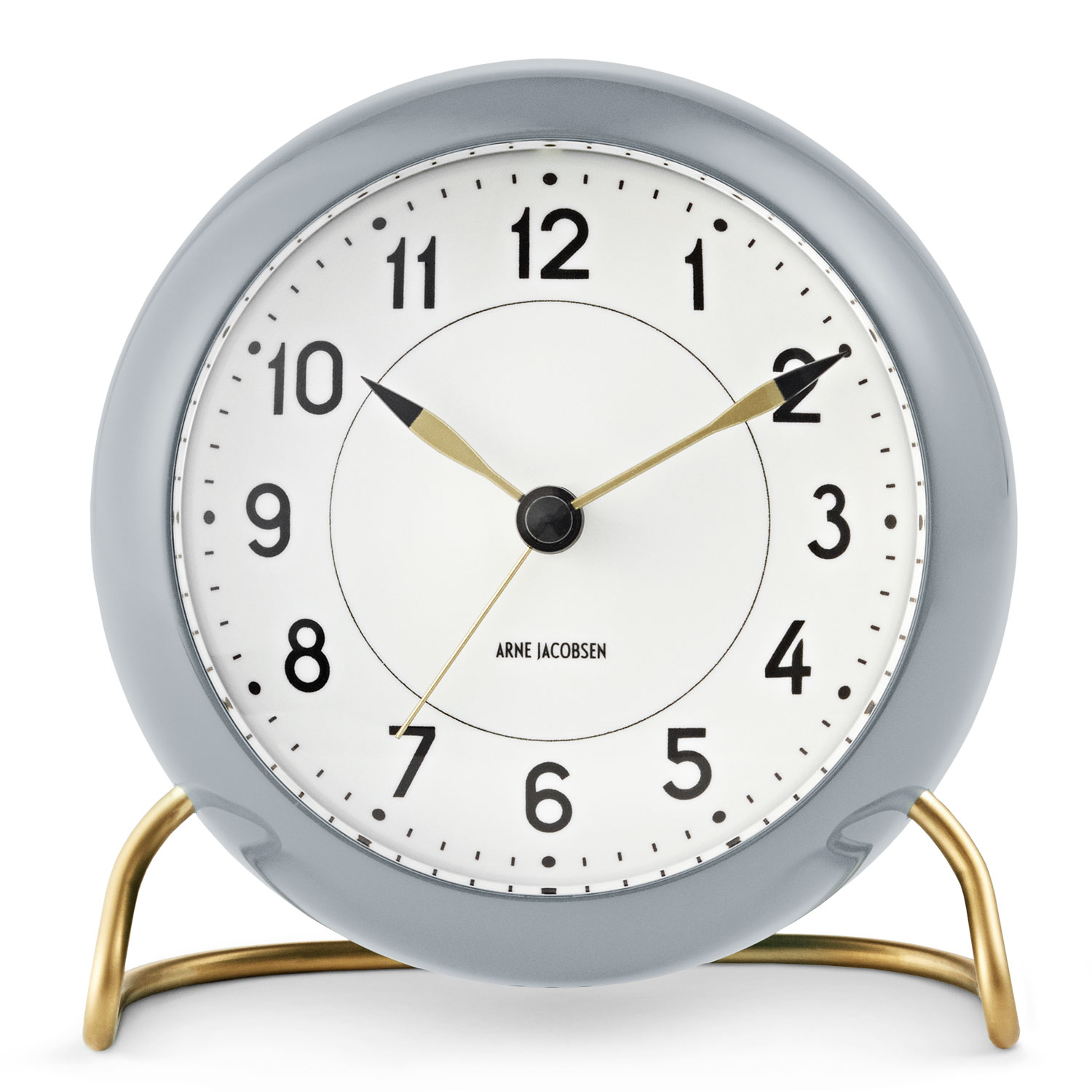 Arne Jacobsen Station Tischuhr grau 43674