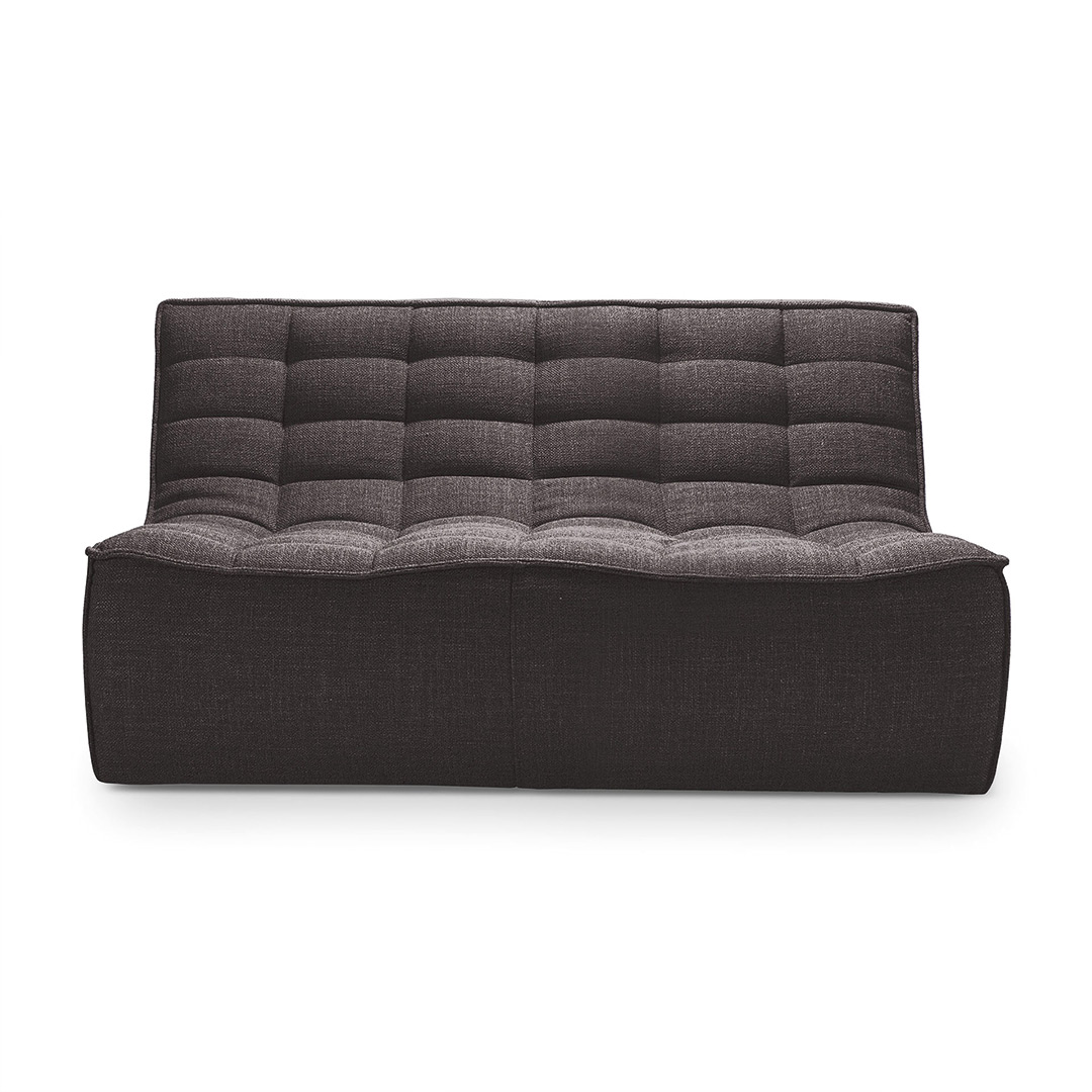 ethnicraft sofa dunkelgrau zweisitzer 84003