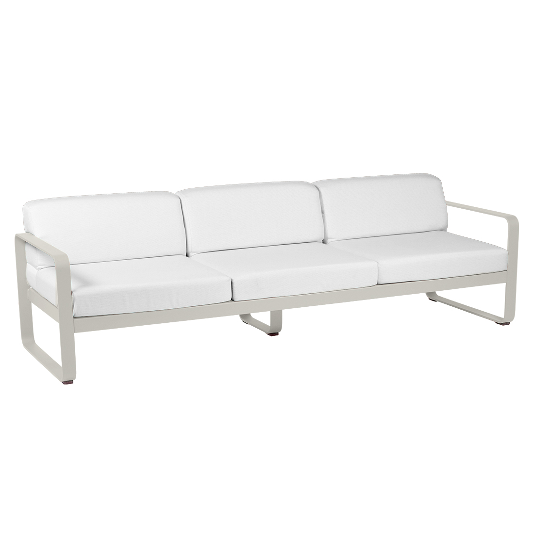 fermob bellevie sofa 3 lehmgrau flanellgrau 65995