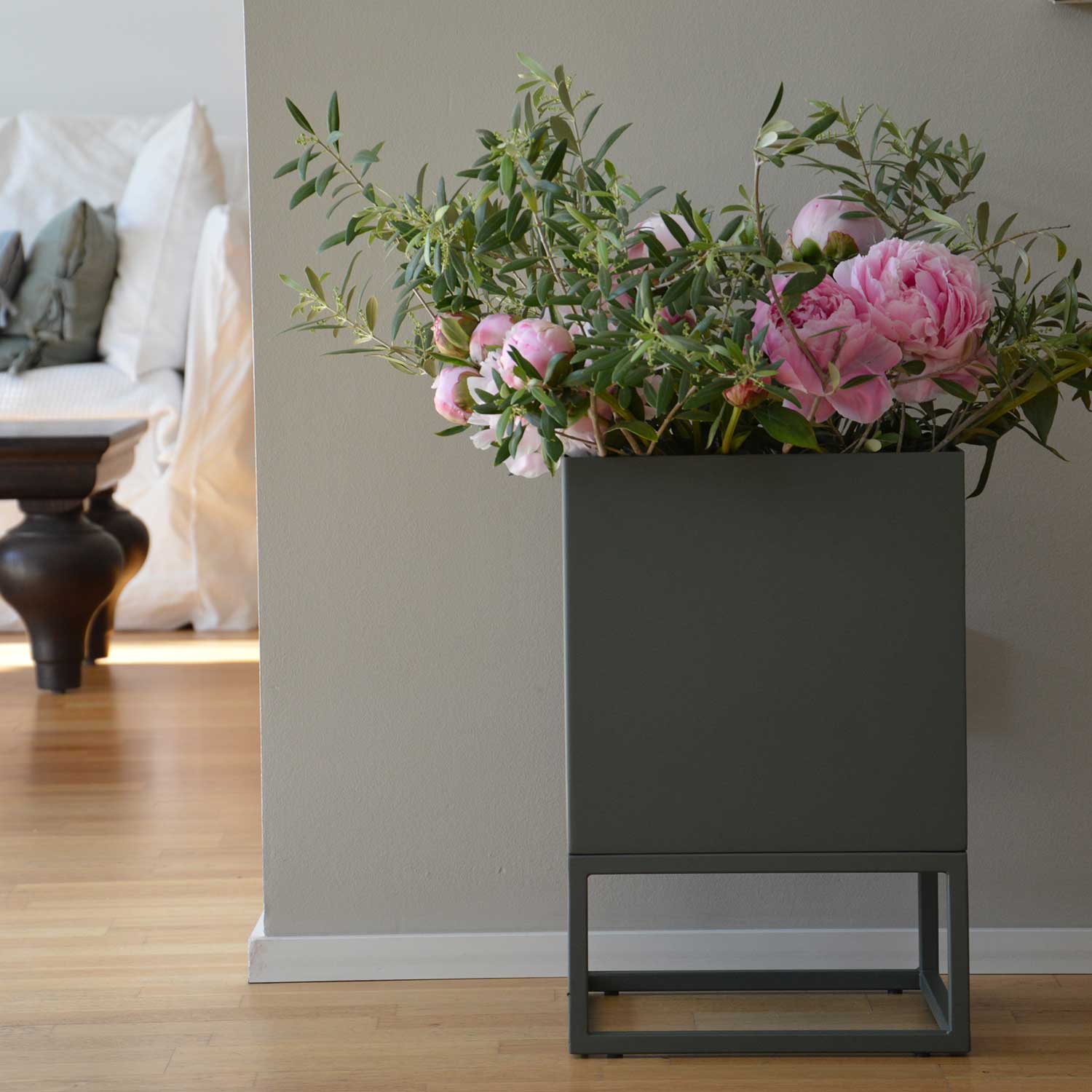 Jan Kurtz - PODZ Pflanzkübel 20x20x65 cm zinkgelb