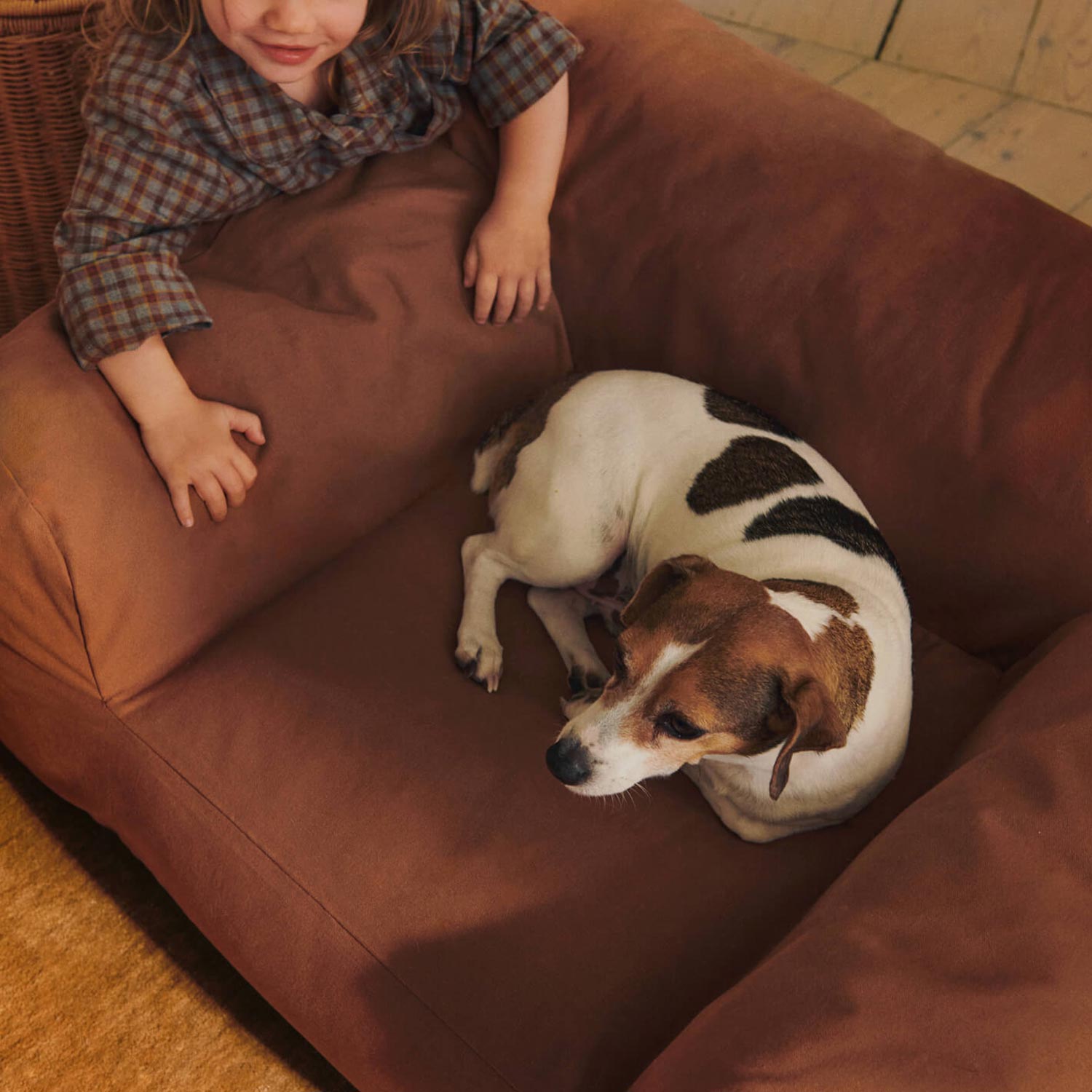 Ferm Living - Billow Knautschsack tan