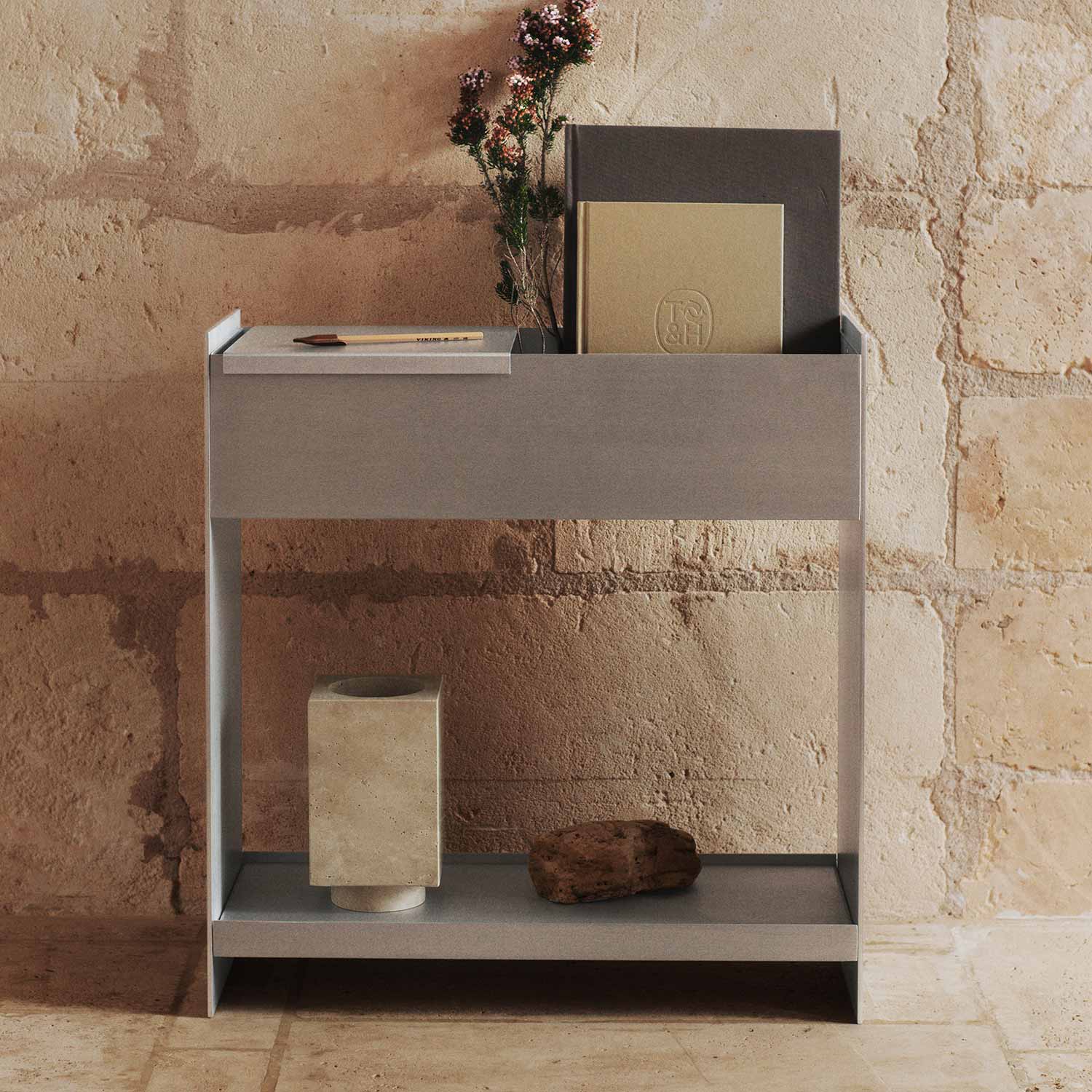 Ferm Living - Lager Plant Box mit Regal Aluminium