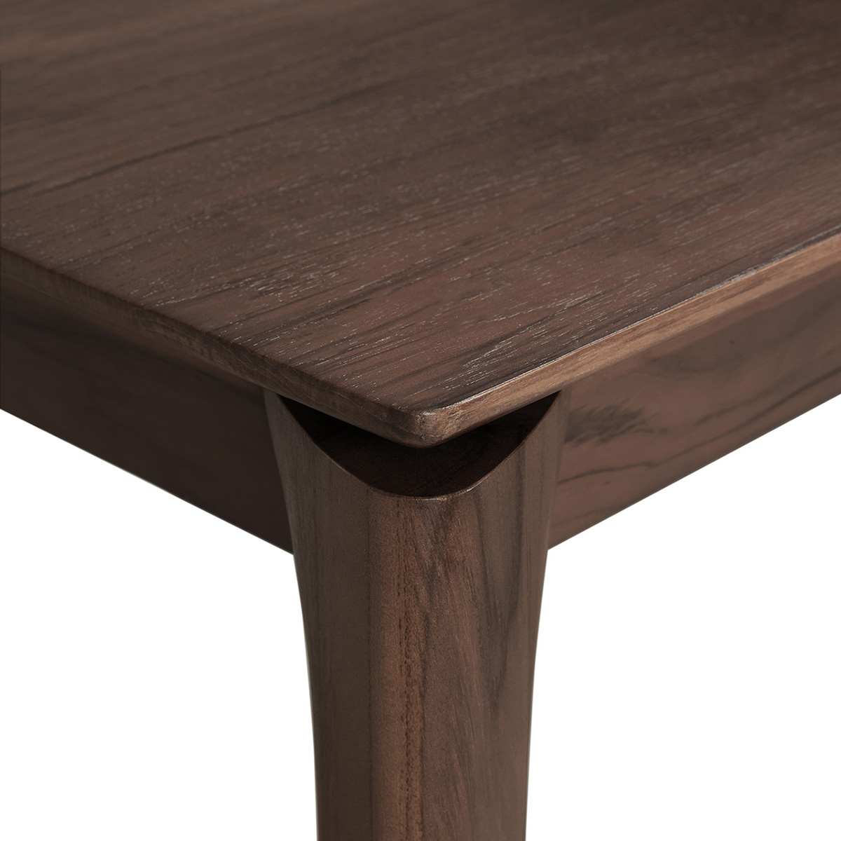 ethnicraft bok esstisch teak braun lackiert detail 97219