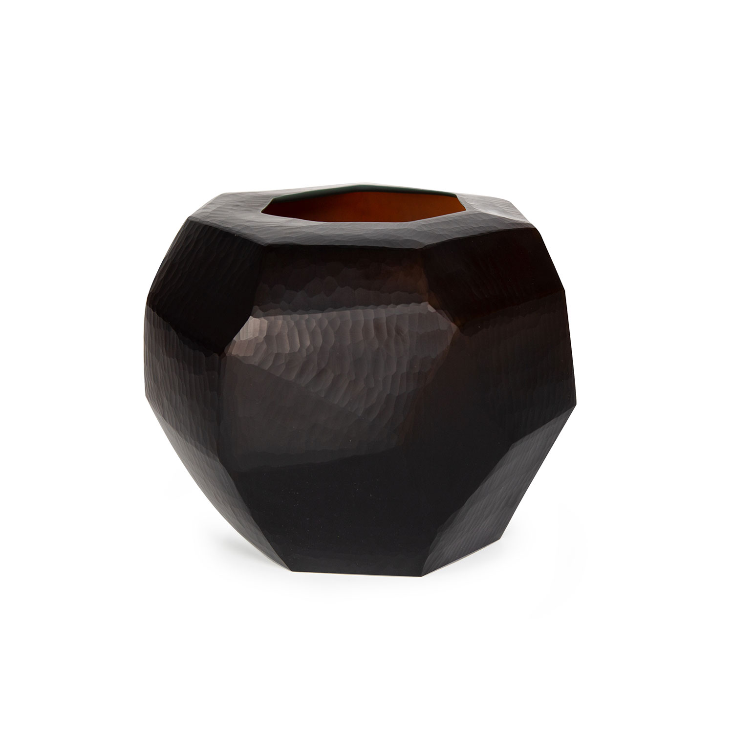 guaxs cubistic vase darkborwn round 1653DB 106799