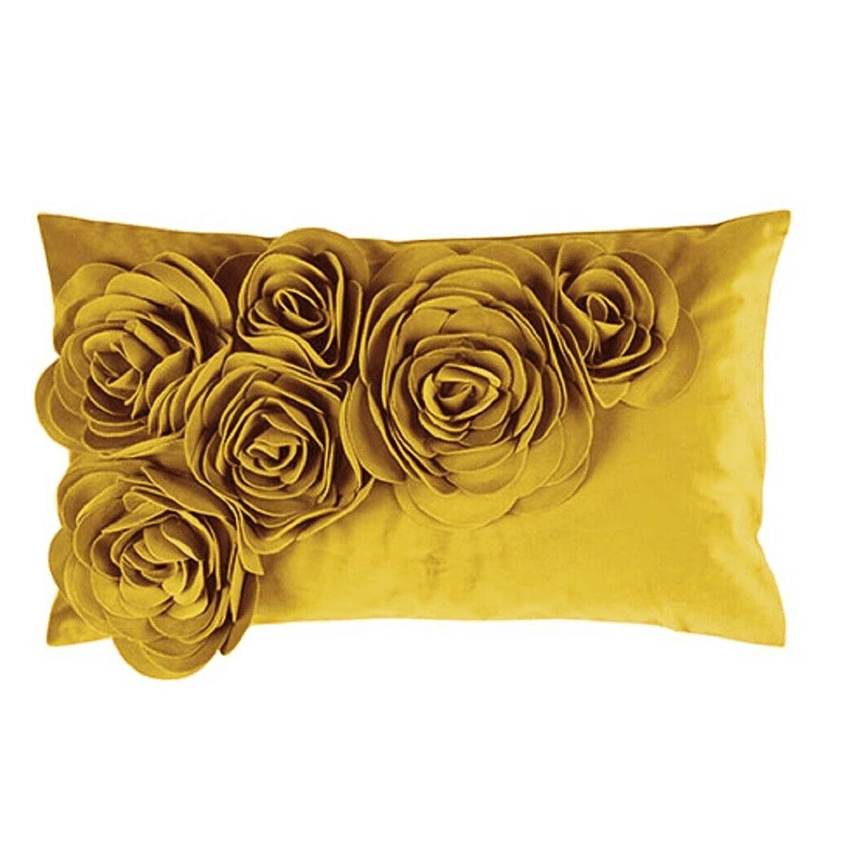 pad kissenhuelle samt floral gelb 49545