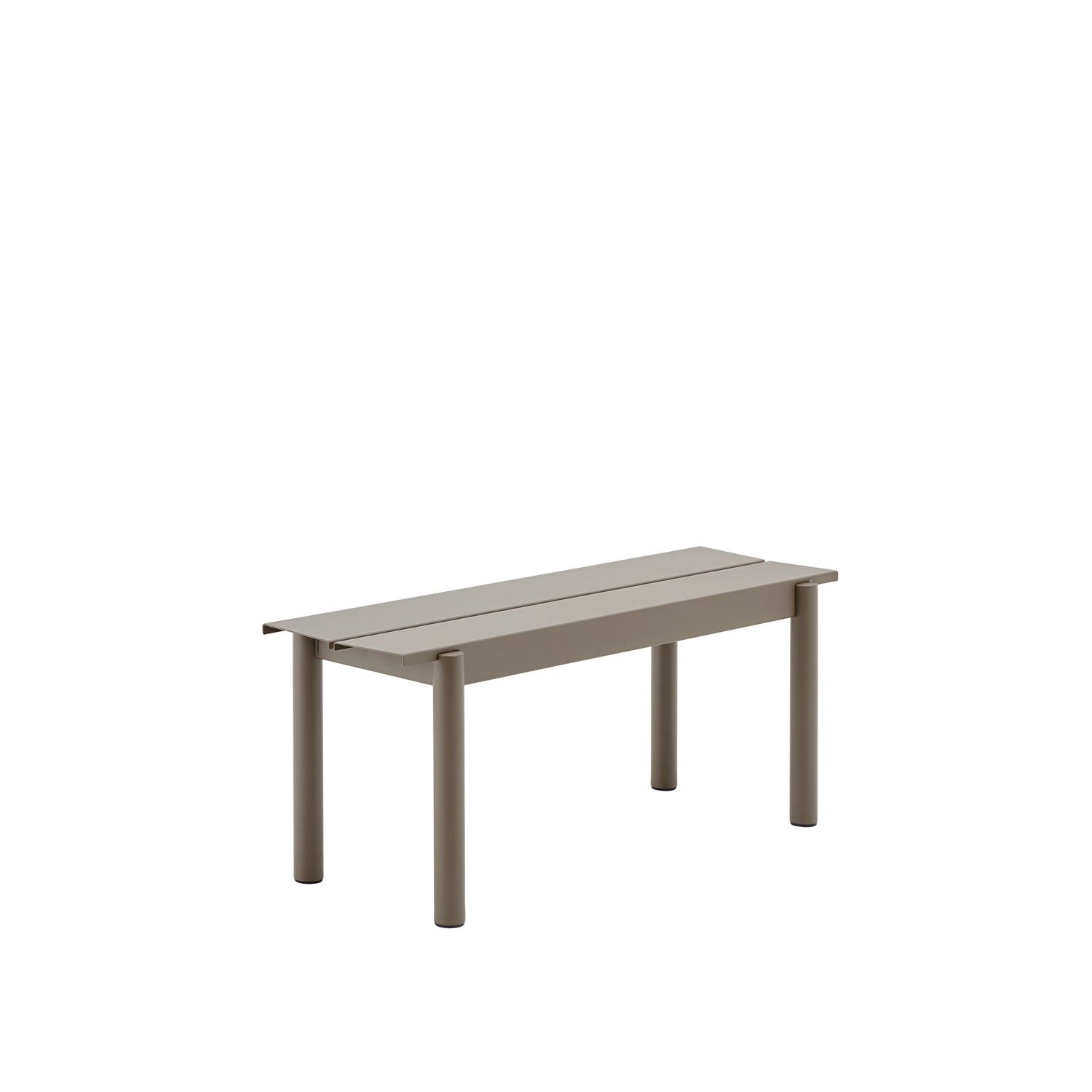 Muuto - Linear Steel Gartenbank 110 cm taupe