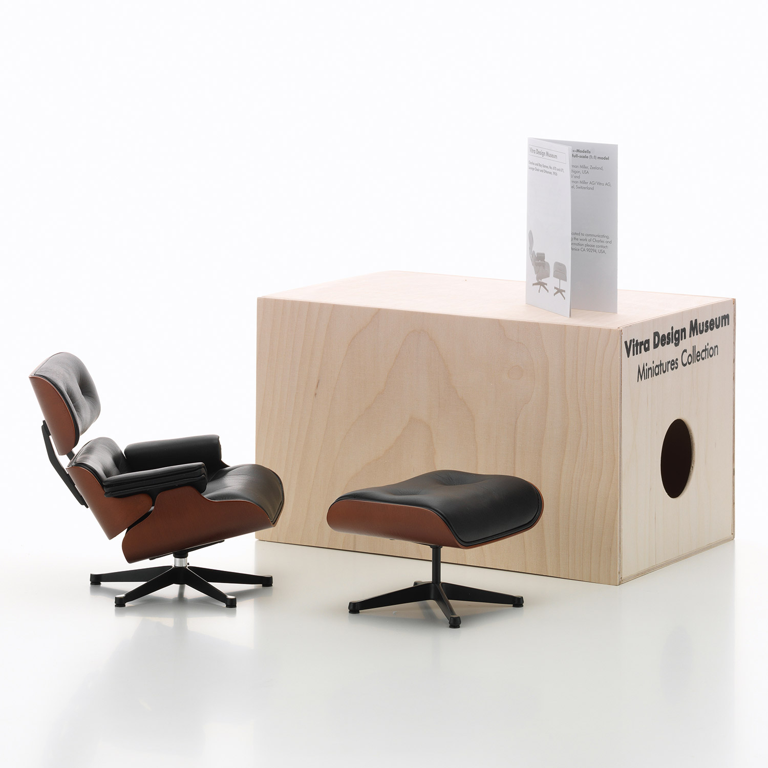 Vitra - Miniatur Lounge Chair und Ottoman Eames