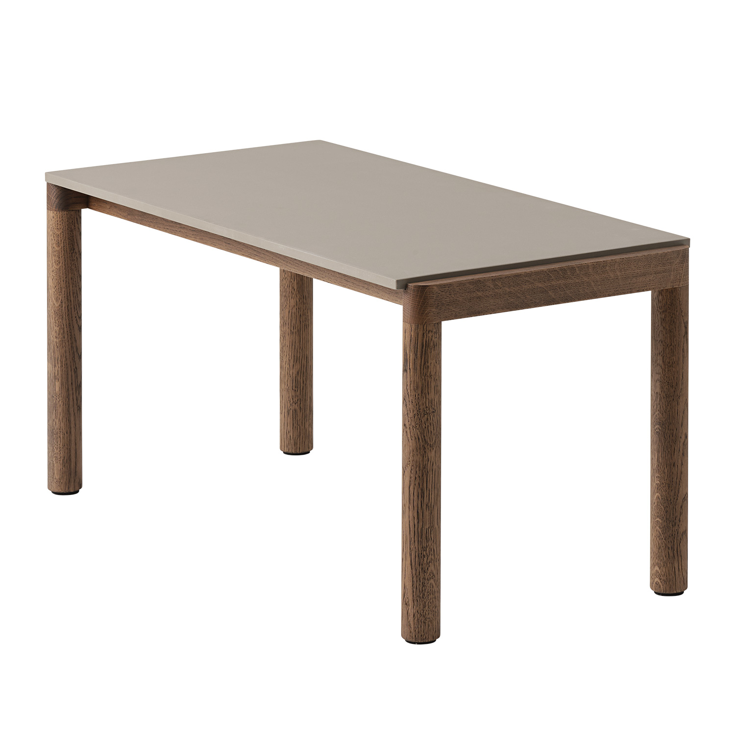 muuto couple coffee table 40x84x40 eiche dunkel taupe glatt 89473