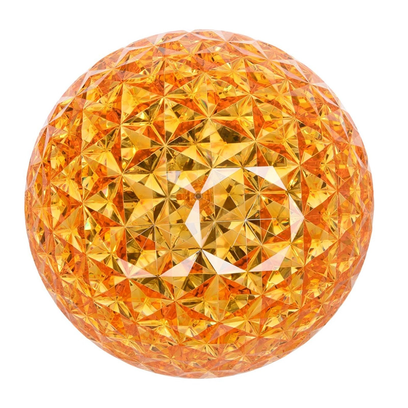 kartell planet tischlampe gelb draufsicht 102669