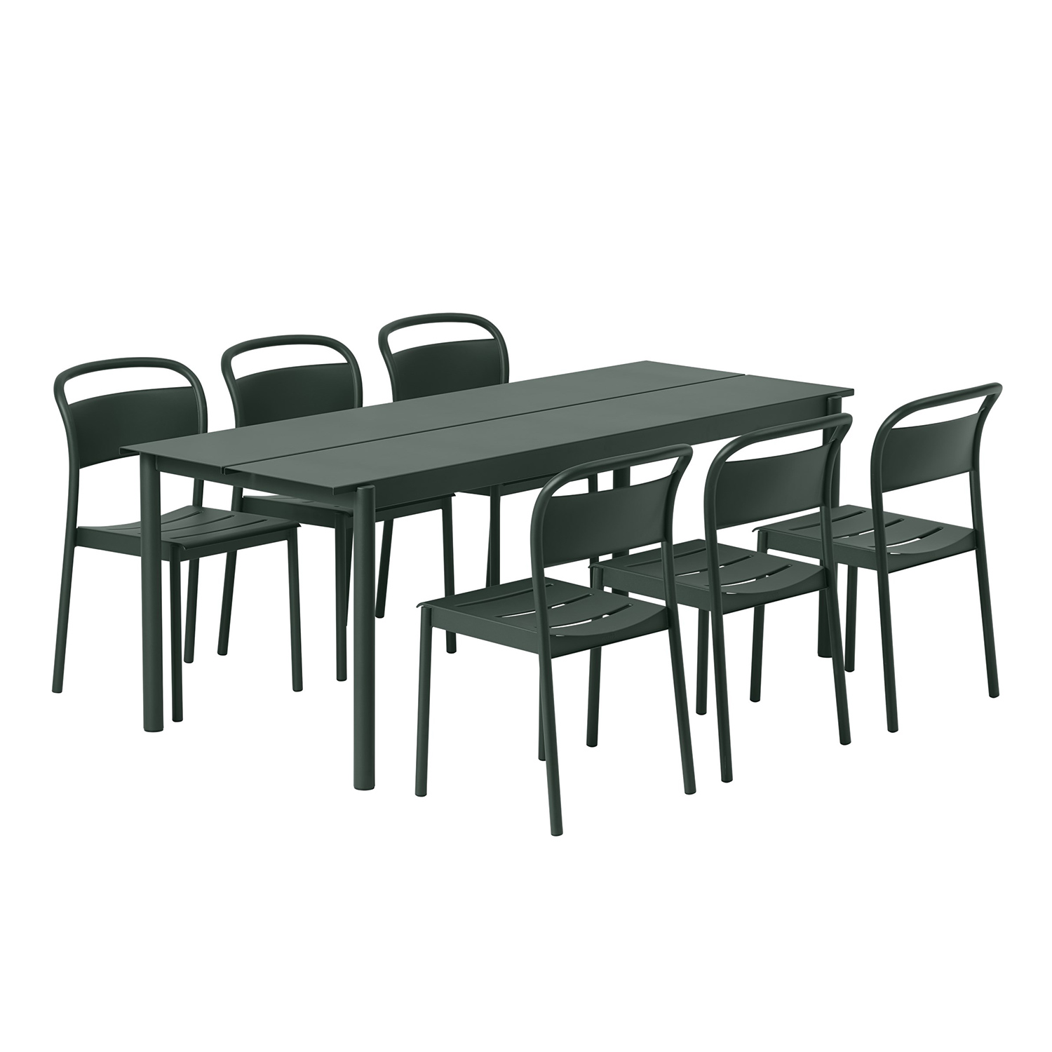 muuto linear armchair armlehnstuhl dark green 65395