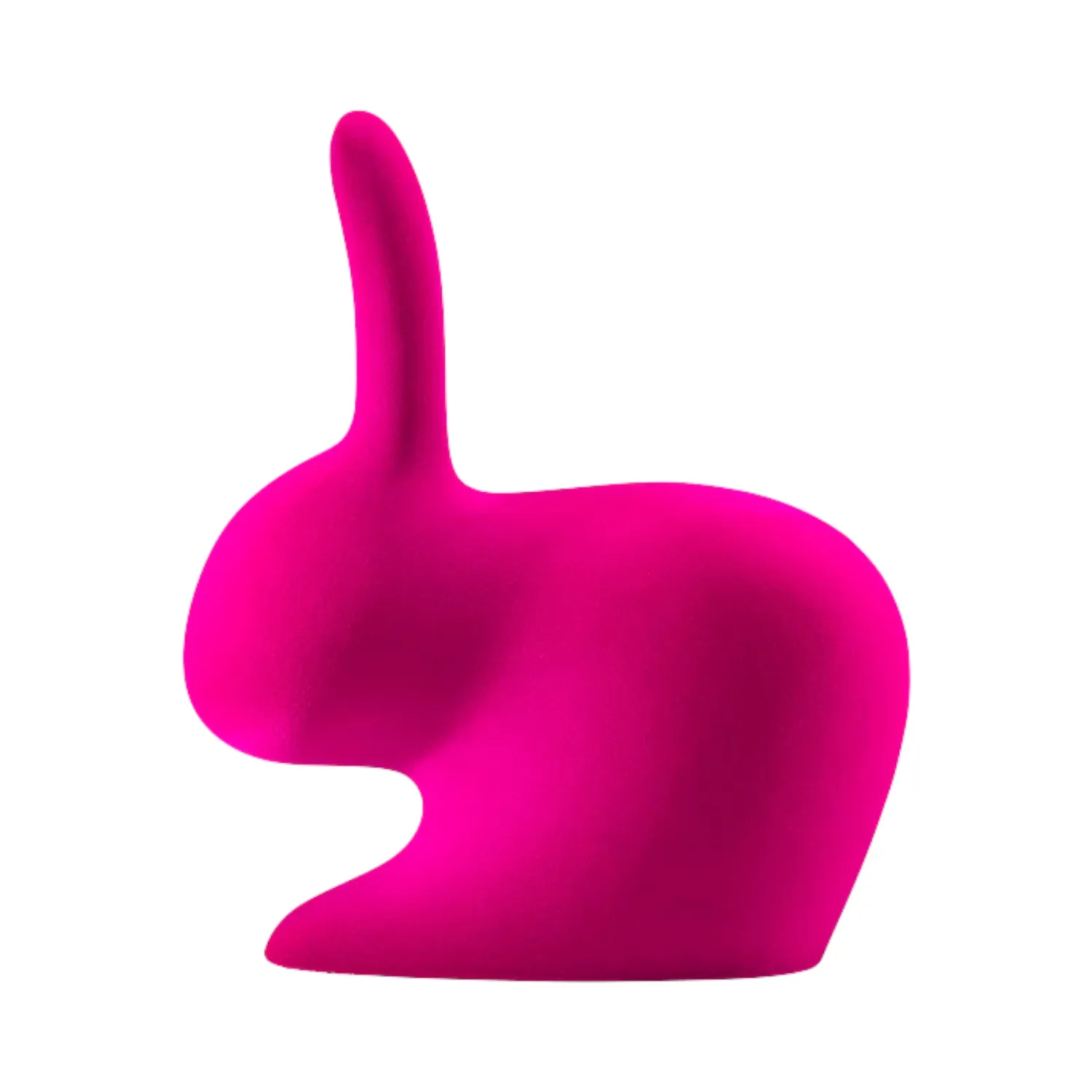 Qeeboo - Rabbit Stuhl Baby Velvet Finish fuchsia