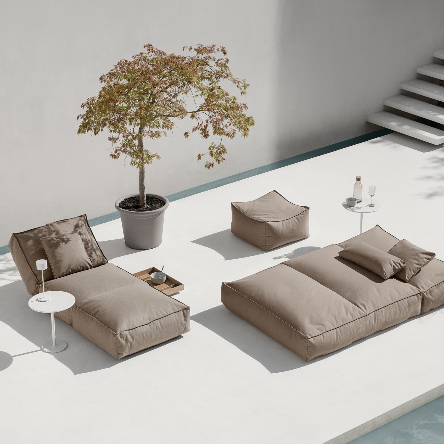 Ferm living faro weissl led tischleuchte pool 82162