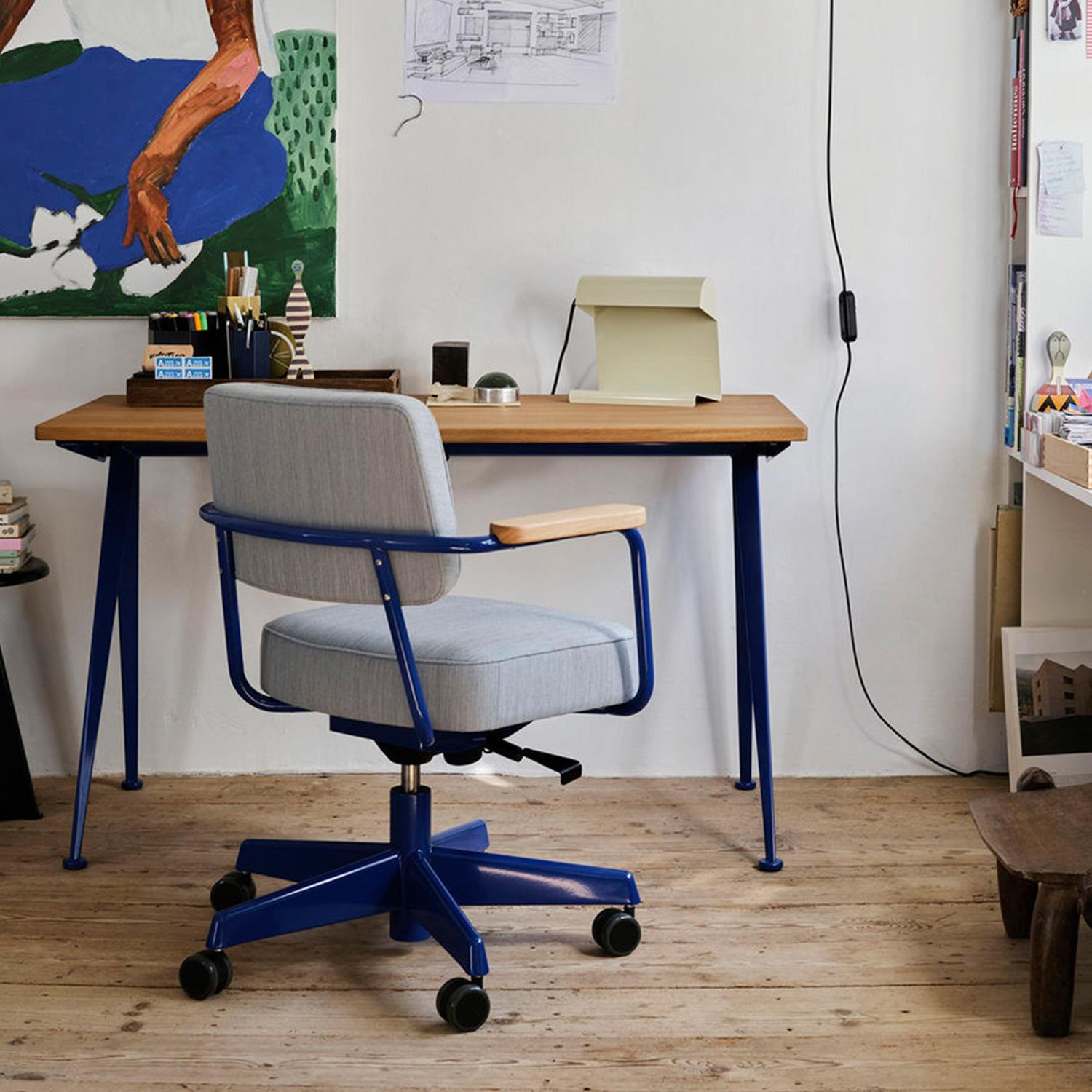 Vitra - Lampe de Bureau Tischlampe Prouvé Blanc Colombe